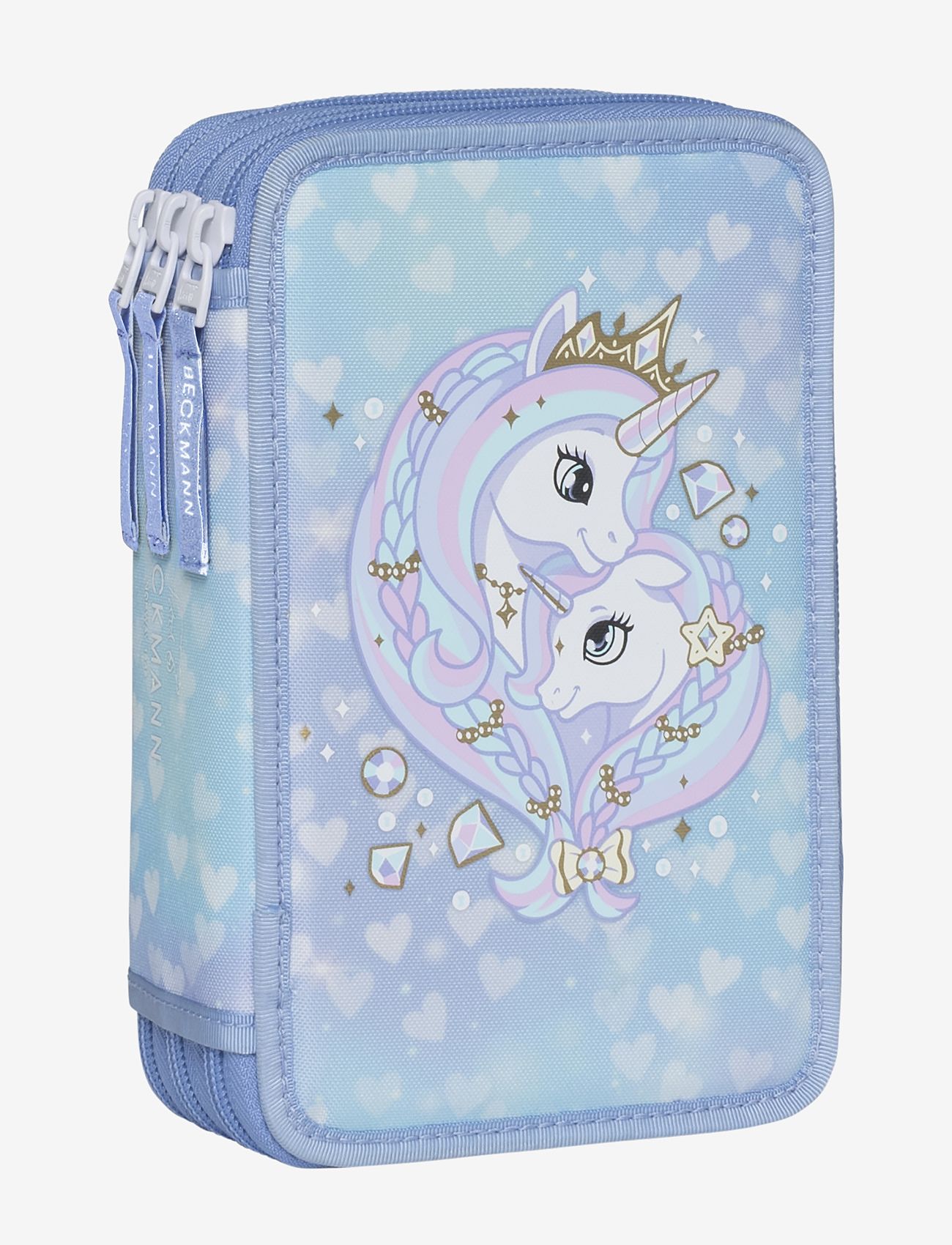 Beckmann of Norway - Three section pencil case w/content - Unicorn Princess Ice B - Étuis à crayons - unicorn princess ice blue - 0