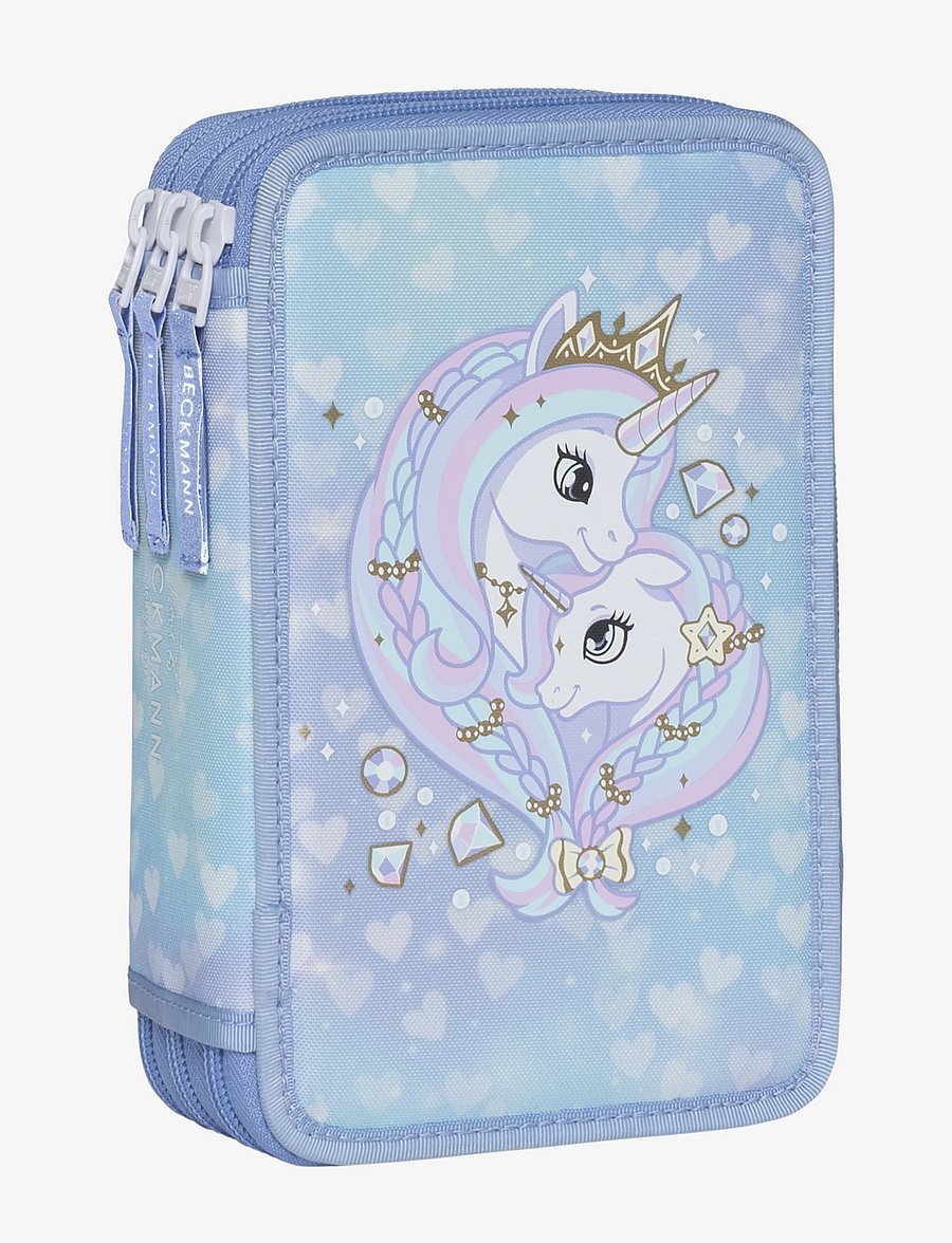 Beckmann Norway - Three section pencil case w/content - Unicorn Princess Ice B - Étuis à crayons - unicorn princess ice blue - 0