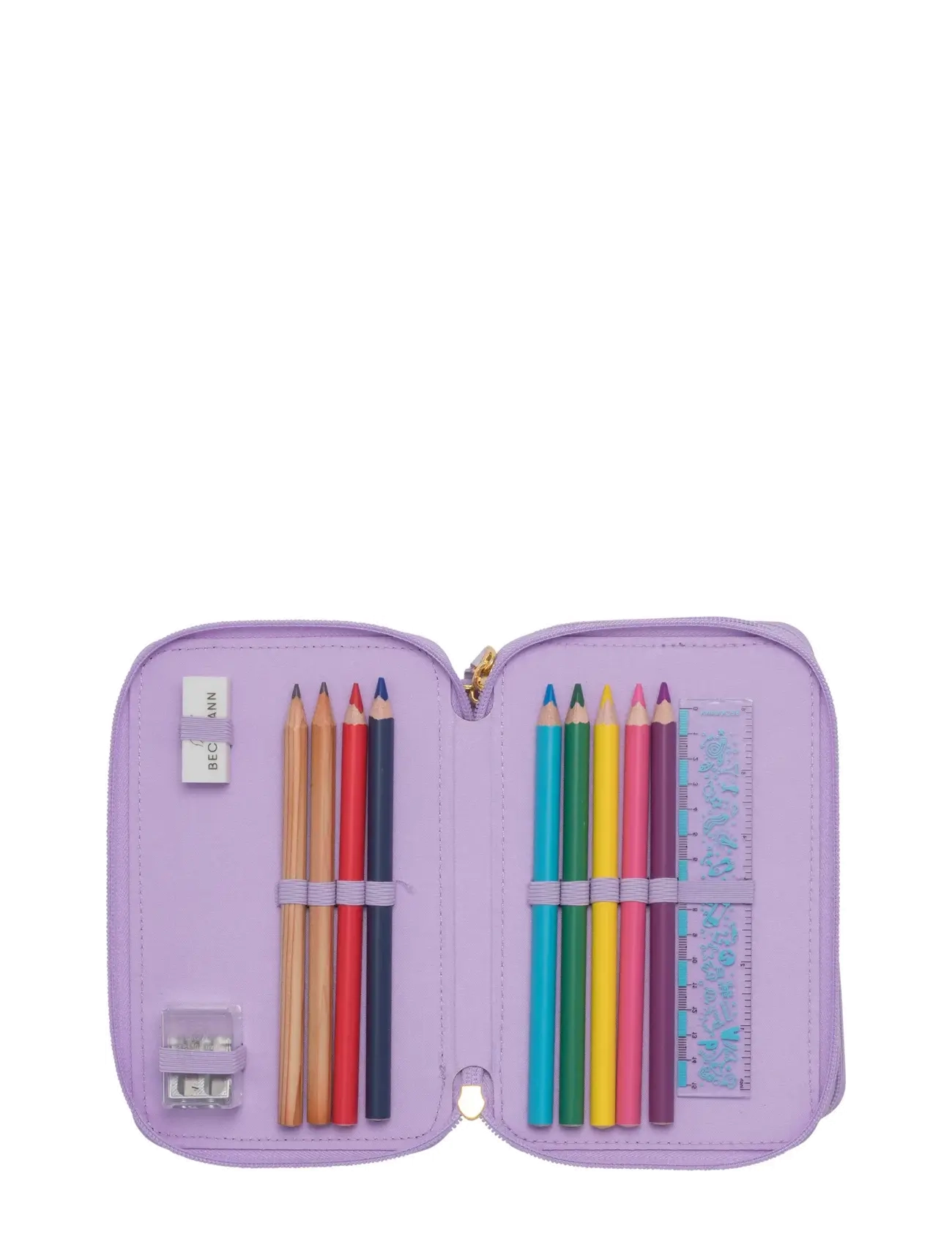 Beckmann Norway - Three section pencil case w/content, Unicorn Princess Purple - federmäppchen - unicorn princess purple - 1