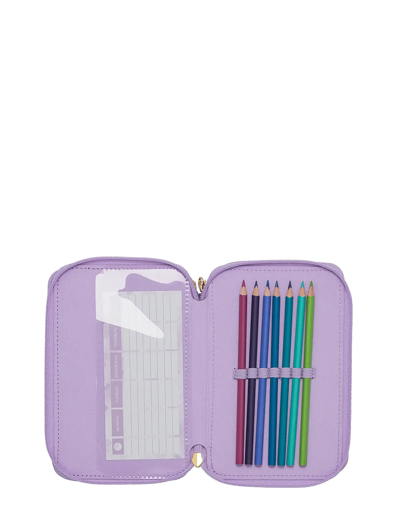 Beckmann Norway - Three section pencil case w/content, Unicorn Princess Purple - penalhuse - unicorn princess purple - 2