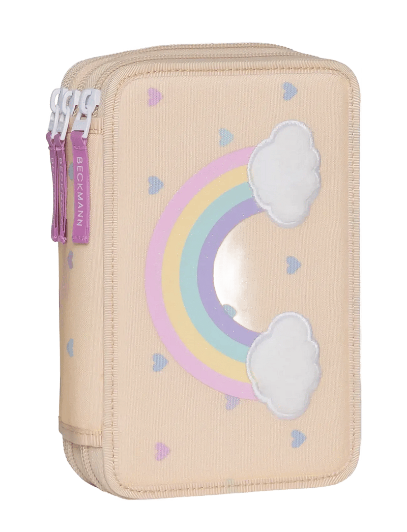 Beckmann Norway - Three section pencil case w/content, Yellow Heart - pencil cases - yellow heart - 0