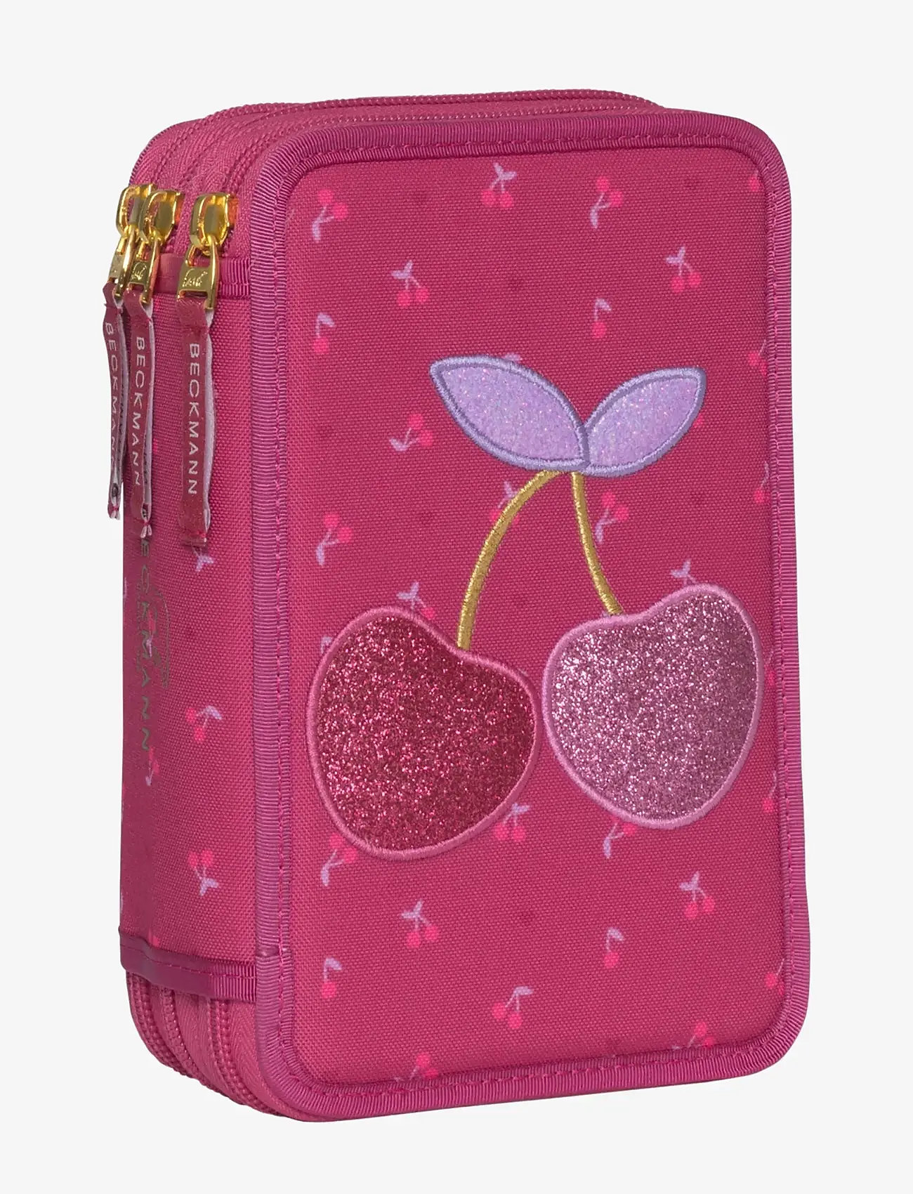 Beckmann Norway - Three section pencil case w/content, Cherry - federmäppchen - cherry - 0
