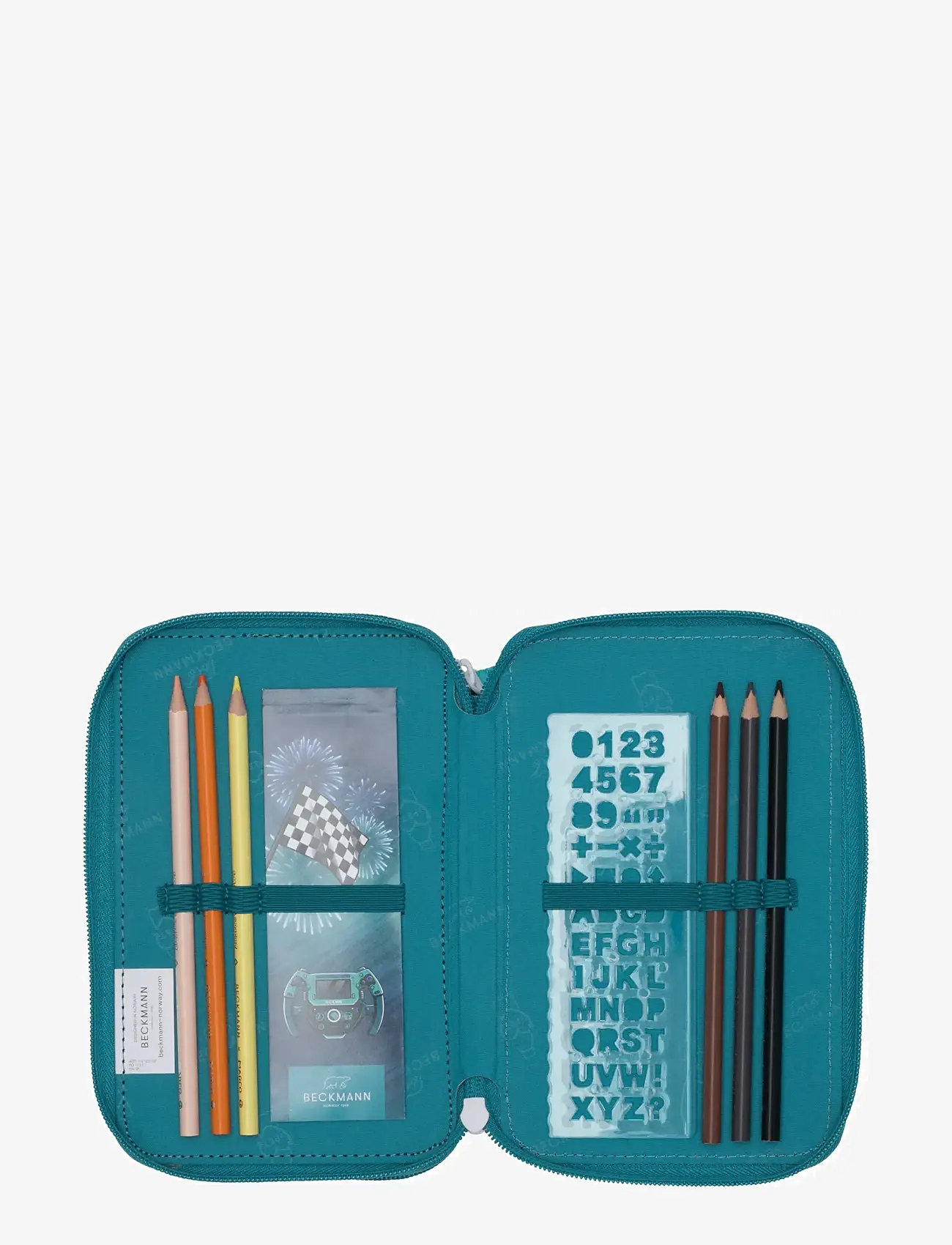 Beckmann Norway - Three section pencil case w/content, Racing - racing - 3