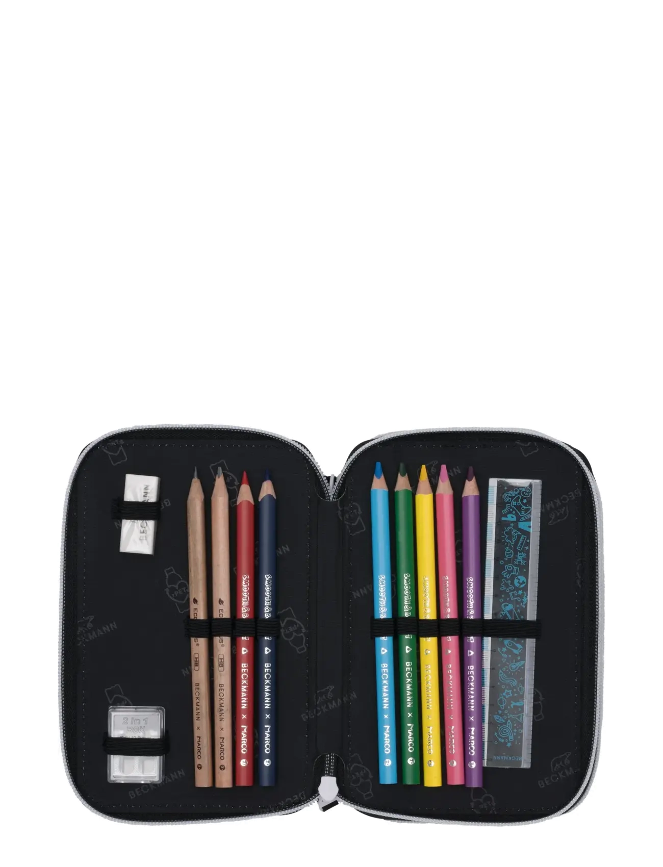 Beckmann Norway - Three section pencil case w/content, Magic League - pinalid - magic league - 1