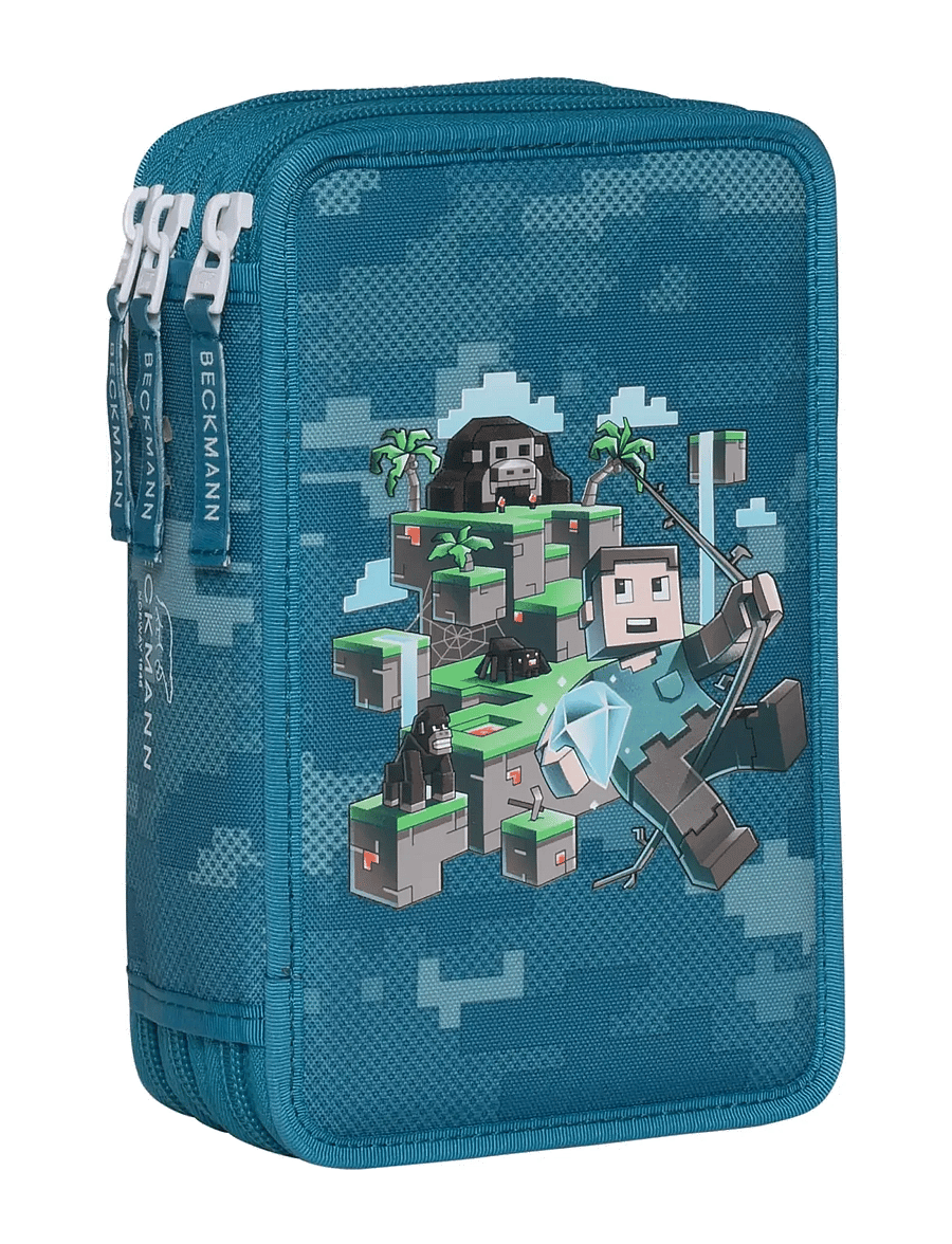 Beckmann Norway - Three section pencil case w/content, Jungle game - pennfodral - jungle game - 0