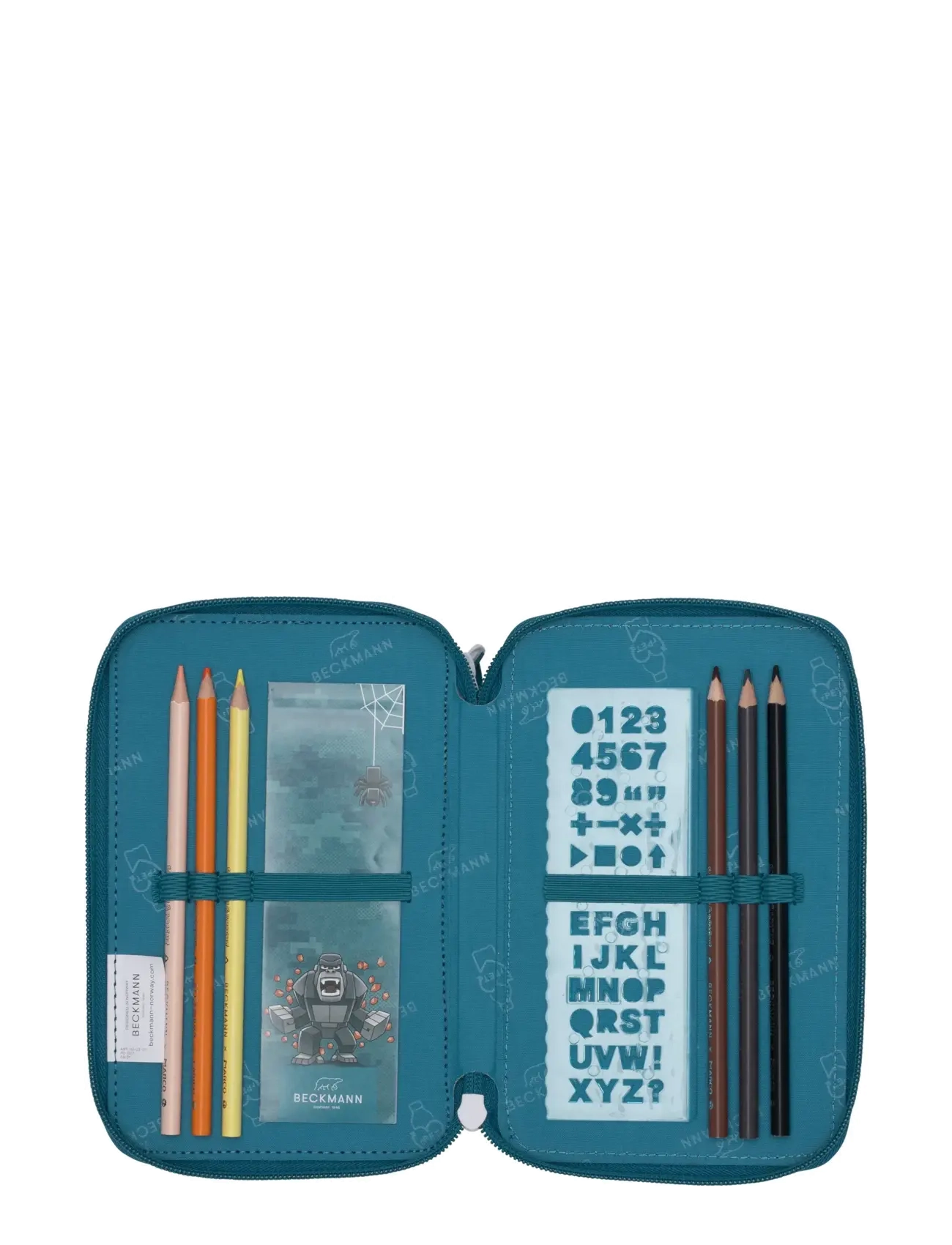 Beckmann Norway - Three section pencil case w/content, Jungle game - pennfodral - jungle game - 3
