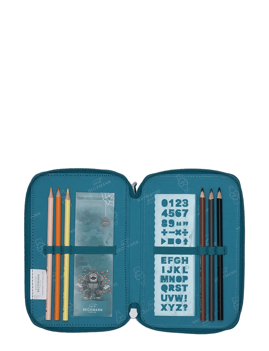 Beckmann Norway - Three section pencil case w/content, Jungle game - pennfodral - jungle game - 3
