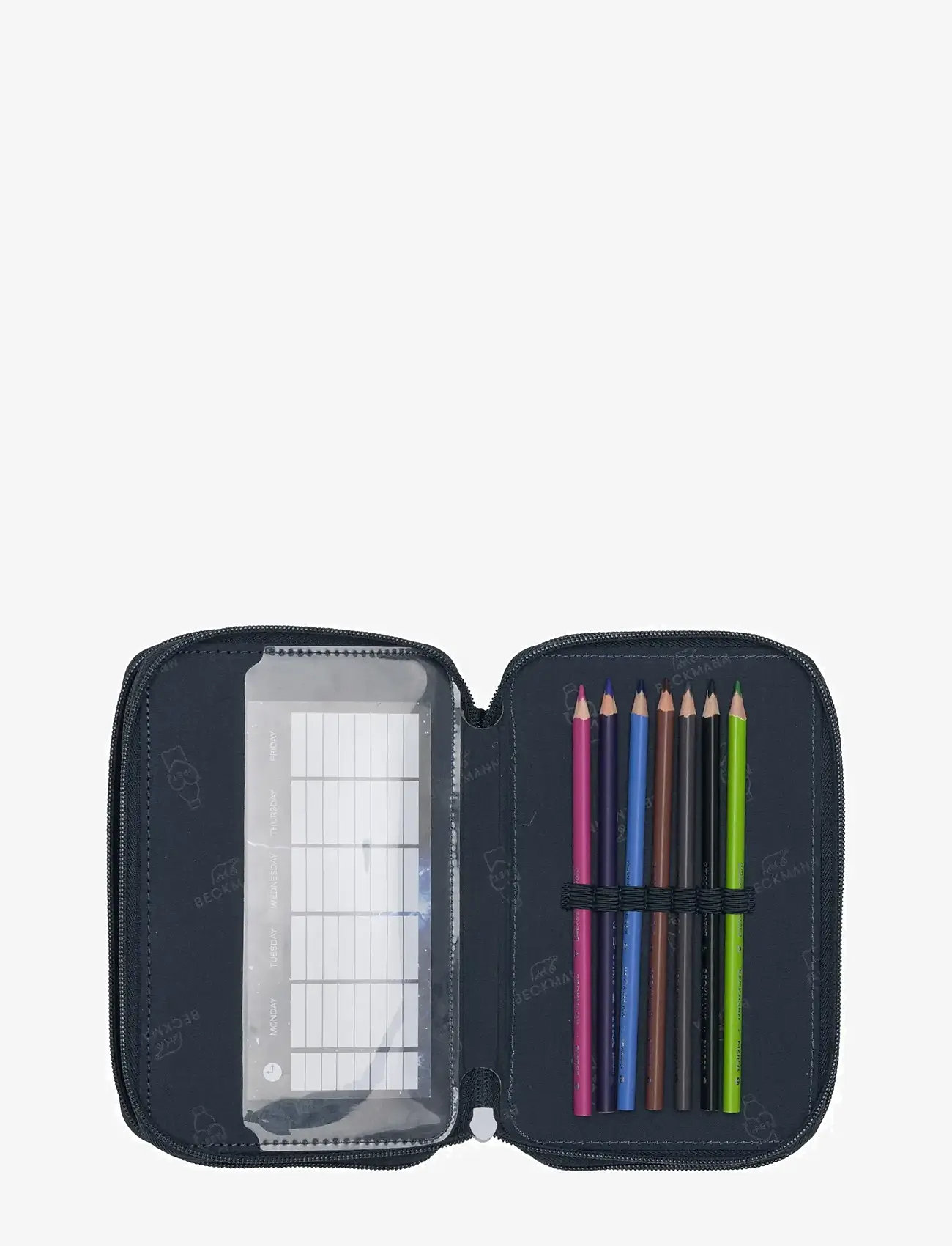 Beckmann Norway - Three section pencil case with content, Tech Rex - pennfodral - black - 4