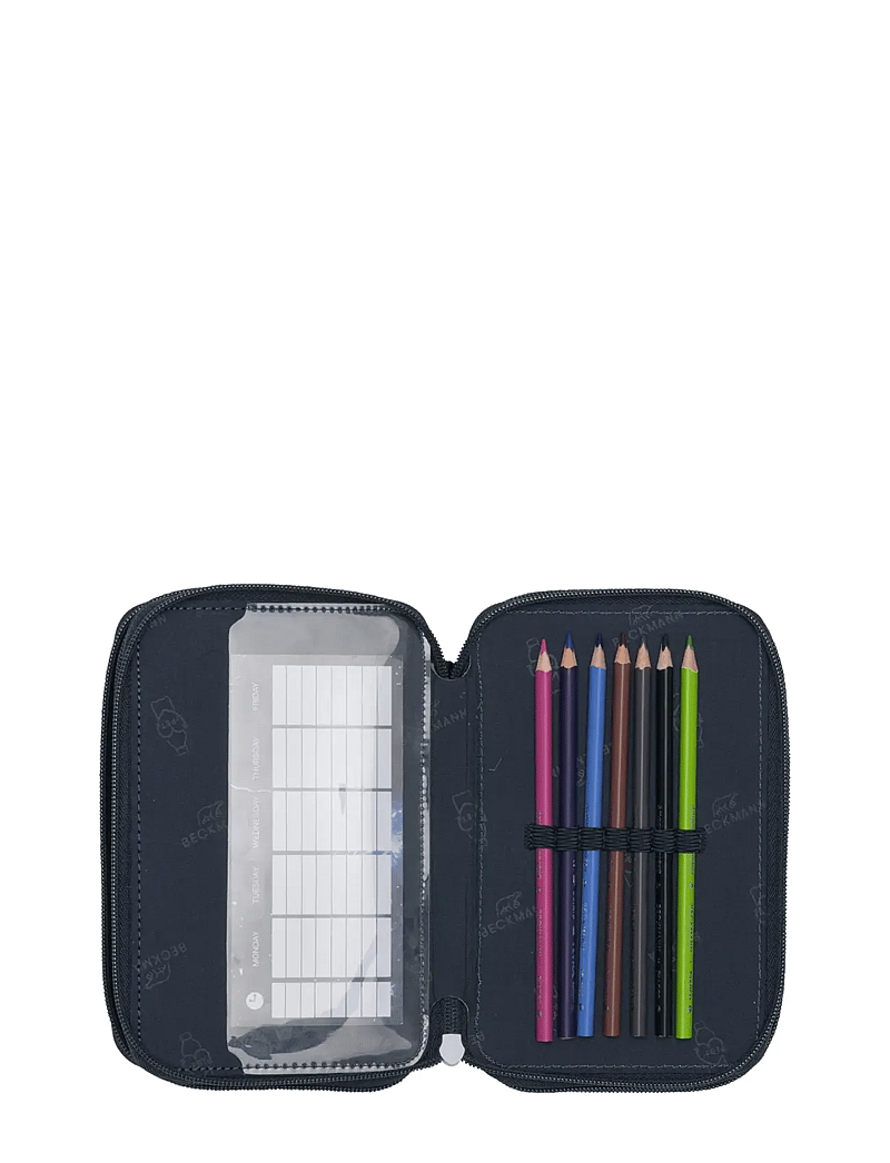 Beckmann Norway - Three section pencil case with content, Tech Rex - pennfodral - black - 4