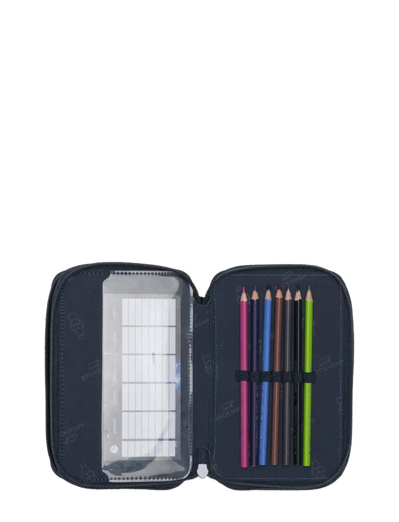 Beckmann Norway - Three section pencil case with content, Tech Rex - pieštukinės - black - 4
