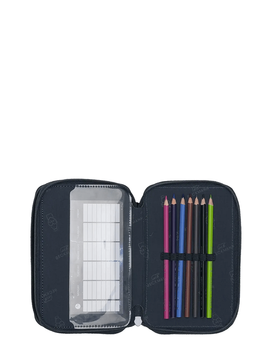Beckmann Norway - Three section pencil case with content, Tech Rex - pieštukinės - black - 4