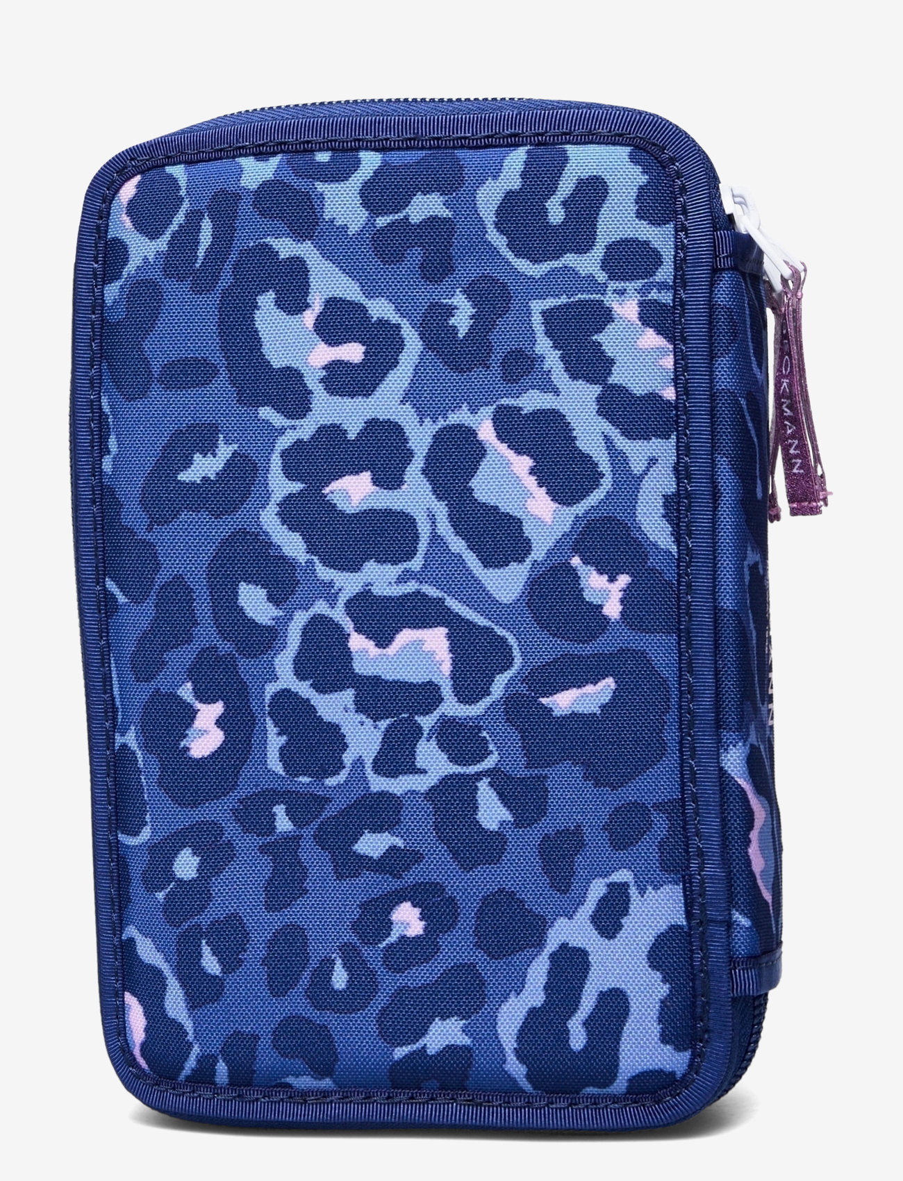 Beckmann Norway - Three section pencil case with content, Cheeta - pinalid - dark blue - 1