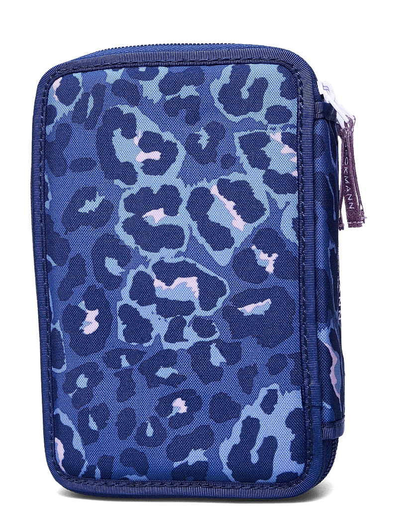 Beckmann Norway - Three section pencil case with content, Cheeta - pinalid - dark blue - 1