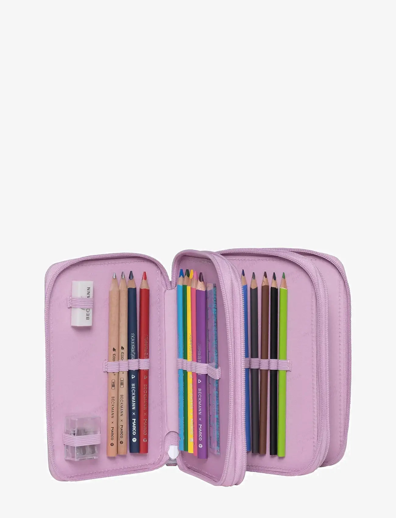 Beckmann Norway - Three section pencil case with content, Rosie - federmäppchen - pink - 2