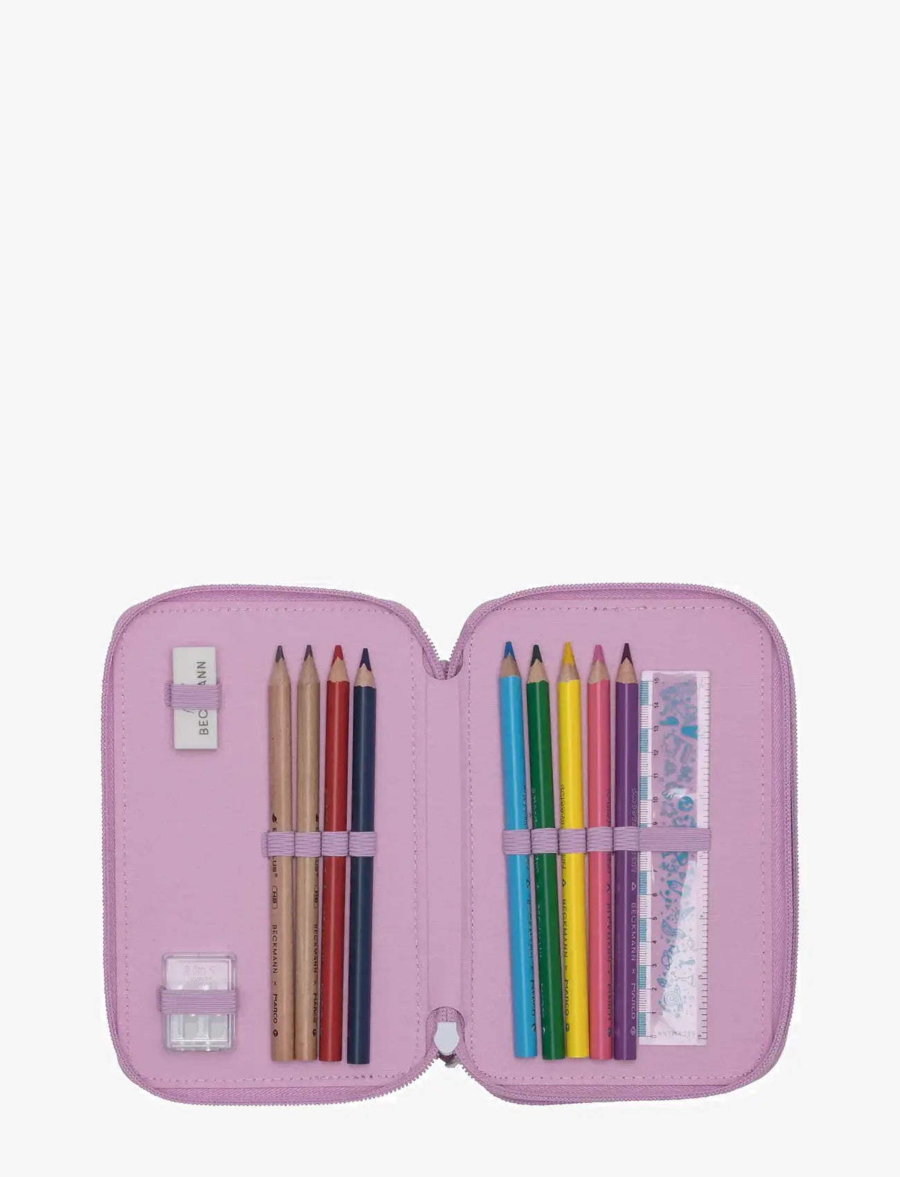Beckmann Norway - Three section pencil case with content, Rosie - federmäppchen - pink - 3