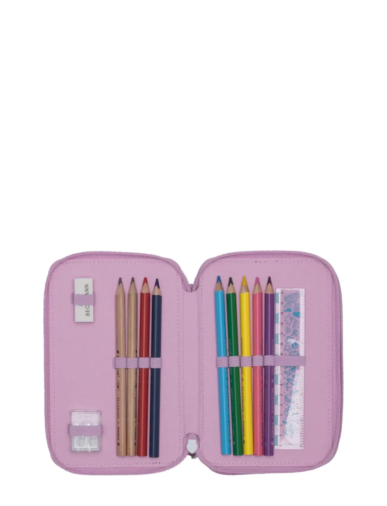 Beckmann Norway - Three section pencil case with content, Rosie - pink - 3