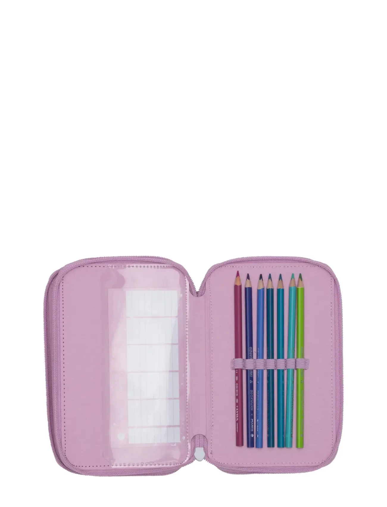 Beckmann Norway - Three section pencil case with content, Rosie - pink - 5