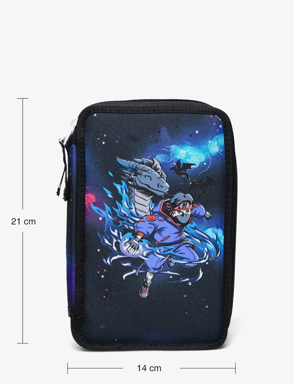 Beckmann Norway - Three section pencil case with content, Ninja Elements - federmäppchen - black - 5