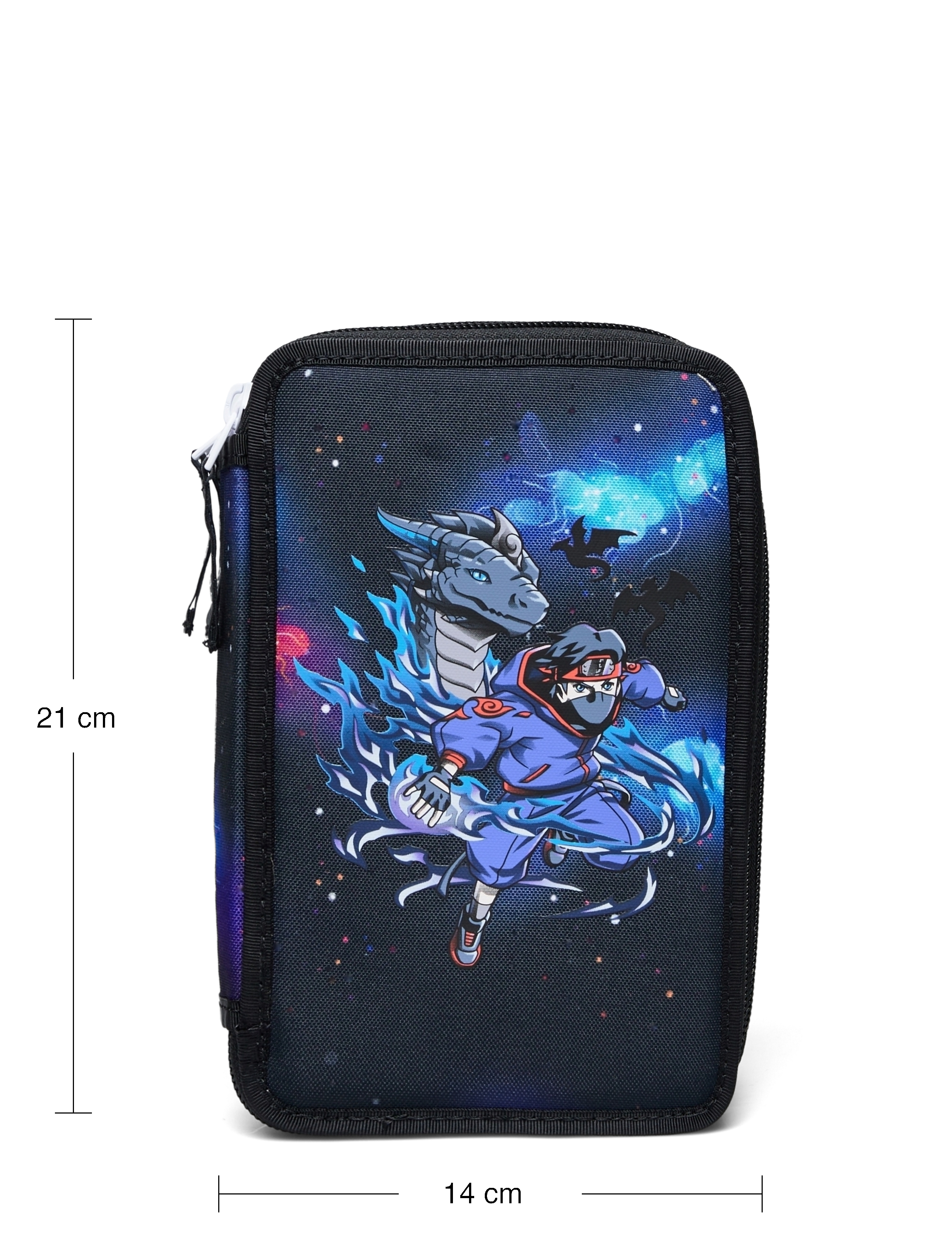 Beckmann Norway - Three section pencil case with content, Ninja Elements - pennfodral - black - 5