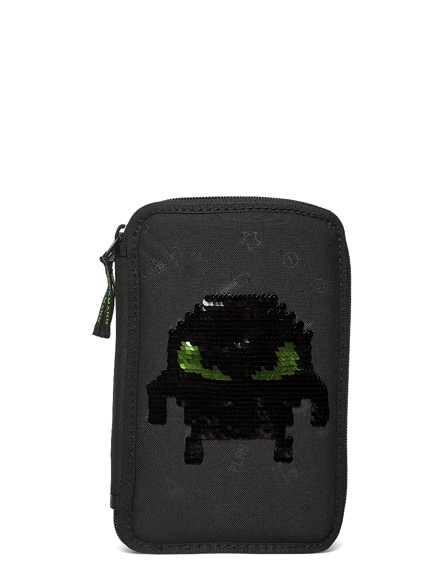 Beckmann Norway - Three section pencil case with content, Pixel - black - 0