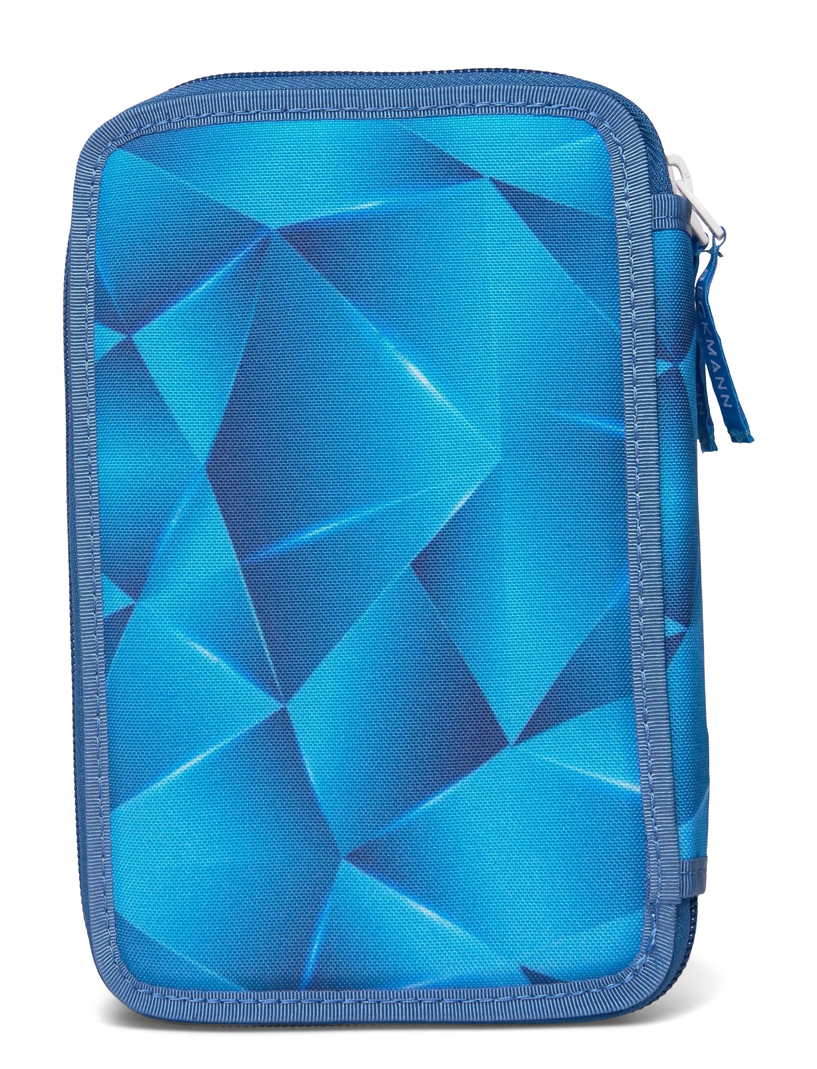 Beckmann Norway - Three section pencil case with content, Blue Lightning - penalhuse - blue - 1