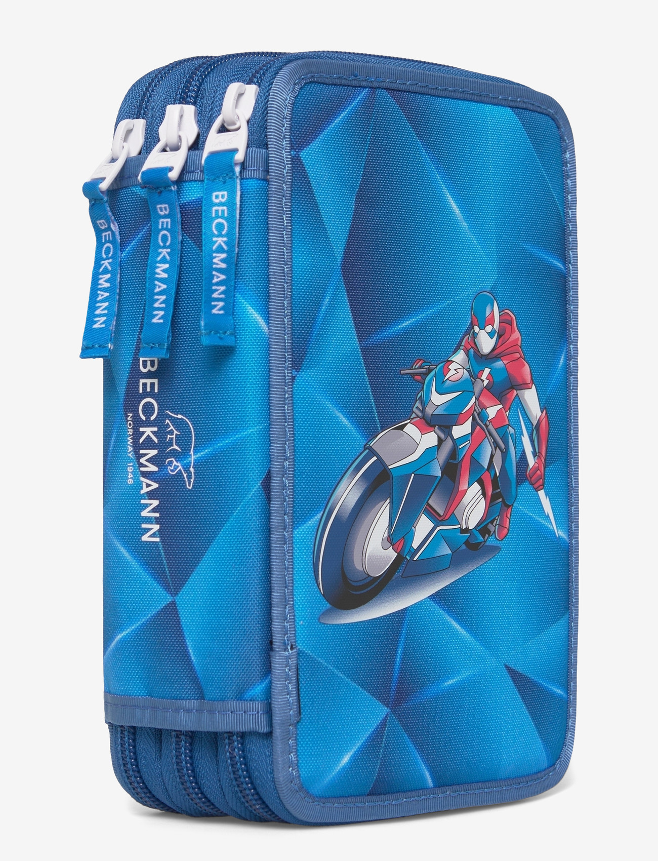 Beckmann Norway - Three section pencil case with content, Blue Lightning - federmäppchen - blue - 2