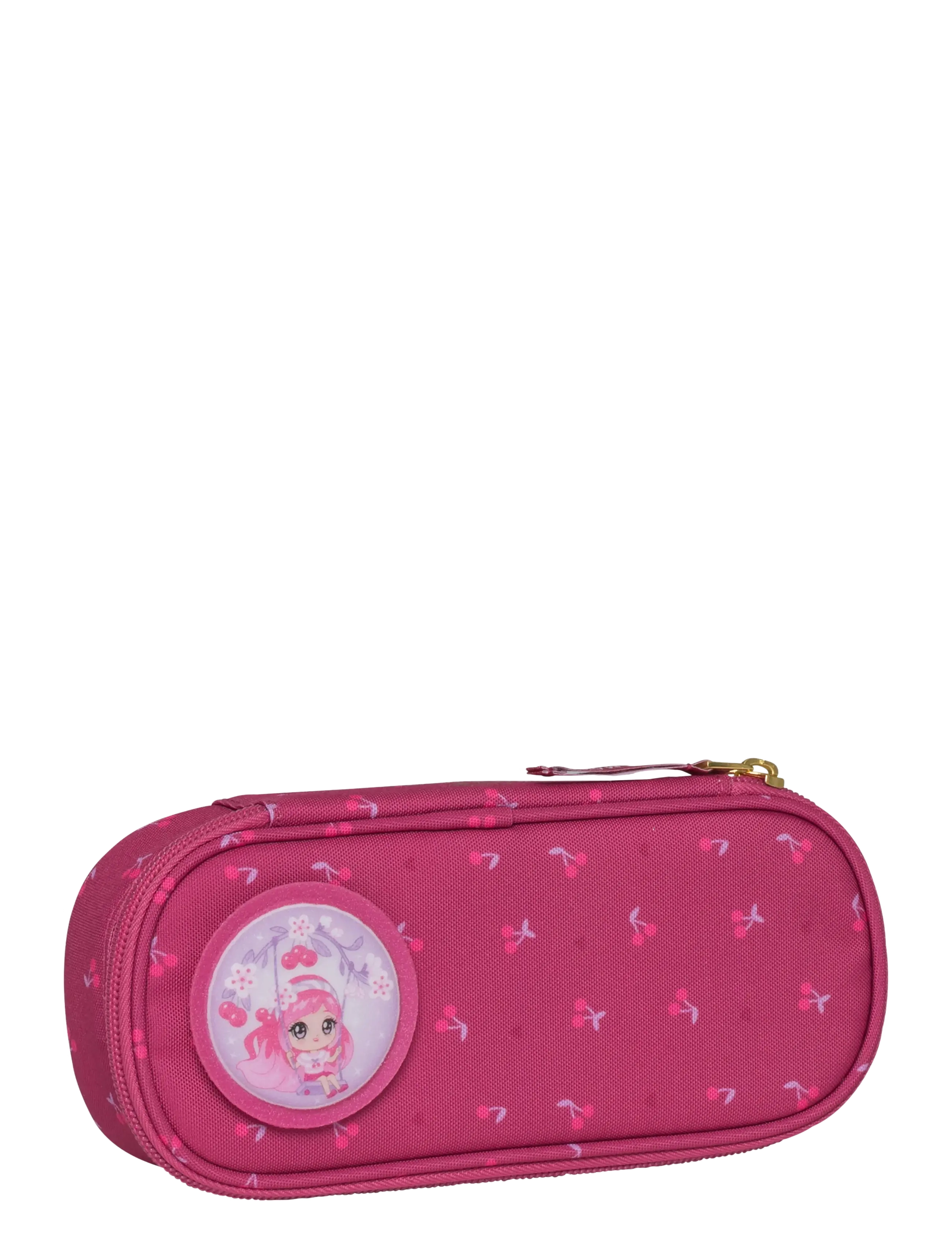 Beckmann Norway Oval pencil case, Cherry - Pinalid - CHERRY / pink/rose