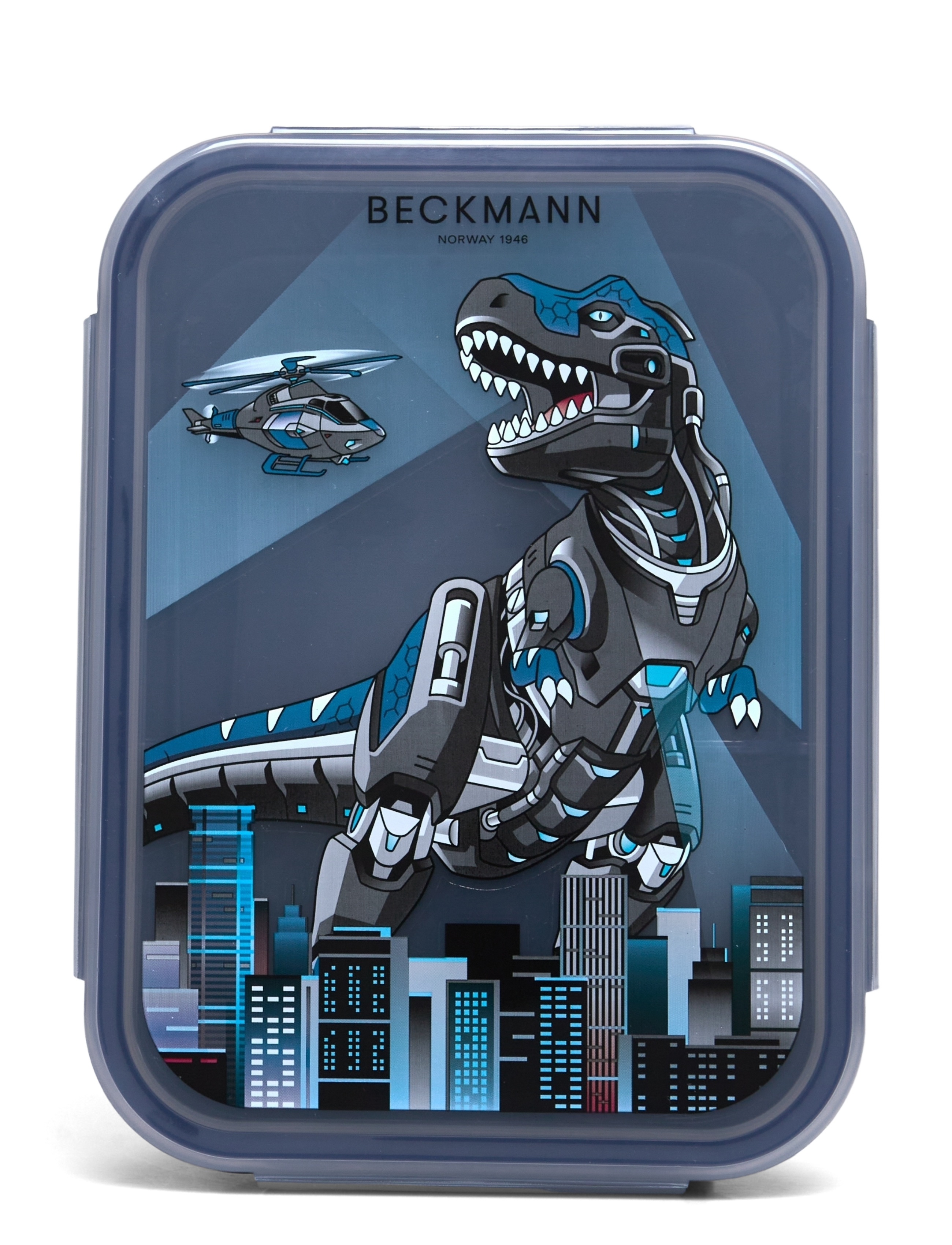 Beckmann Norway Lunch Box, Tech Rex, 1.7 L, Meal Time, Blau - Boxes, Kinder