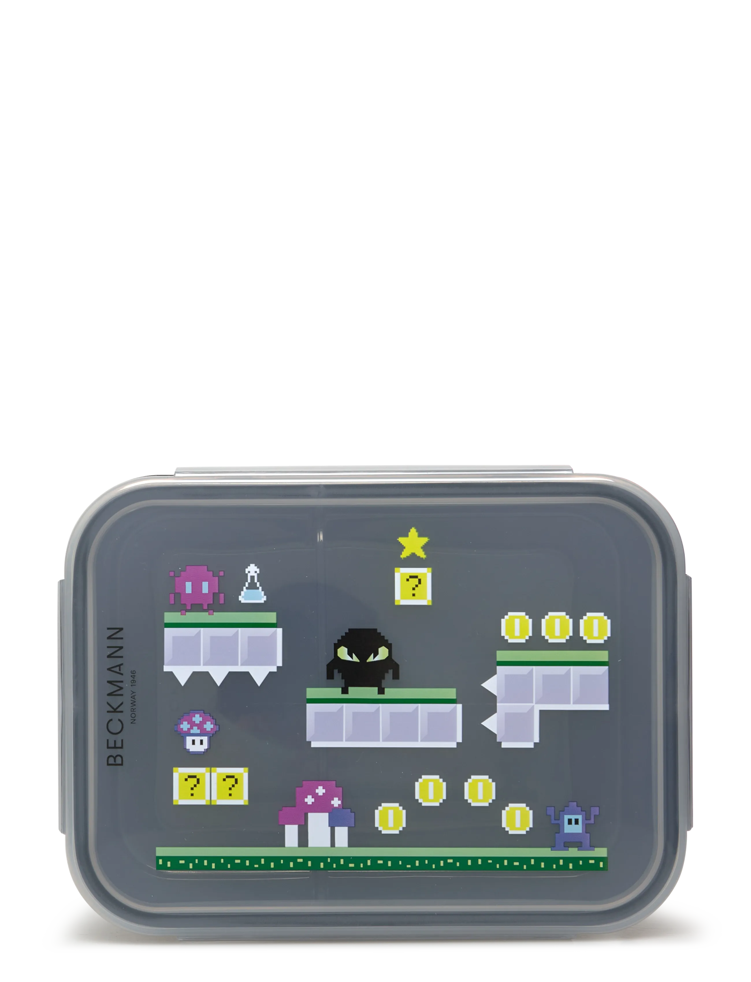 Beckmann Norway Lunch Box, Pixel, Madkasse, Sort, Str: ONE SIZE