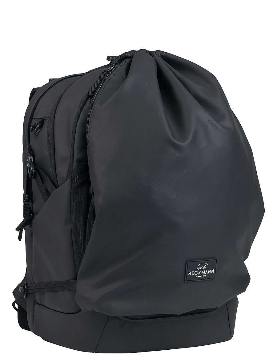 Beckmann Norway - Drawstring gym bag, Black Coated - sportstasker - black - 1