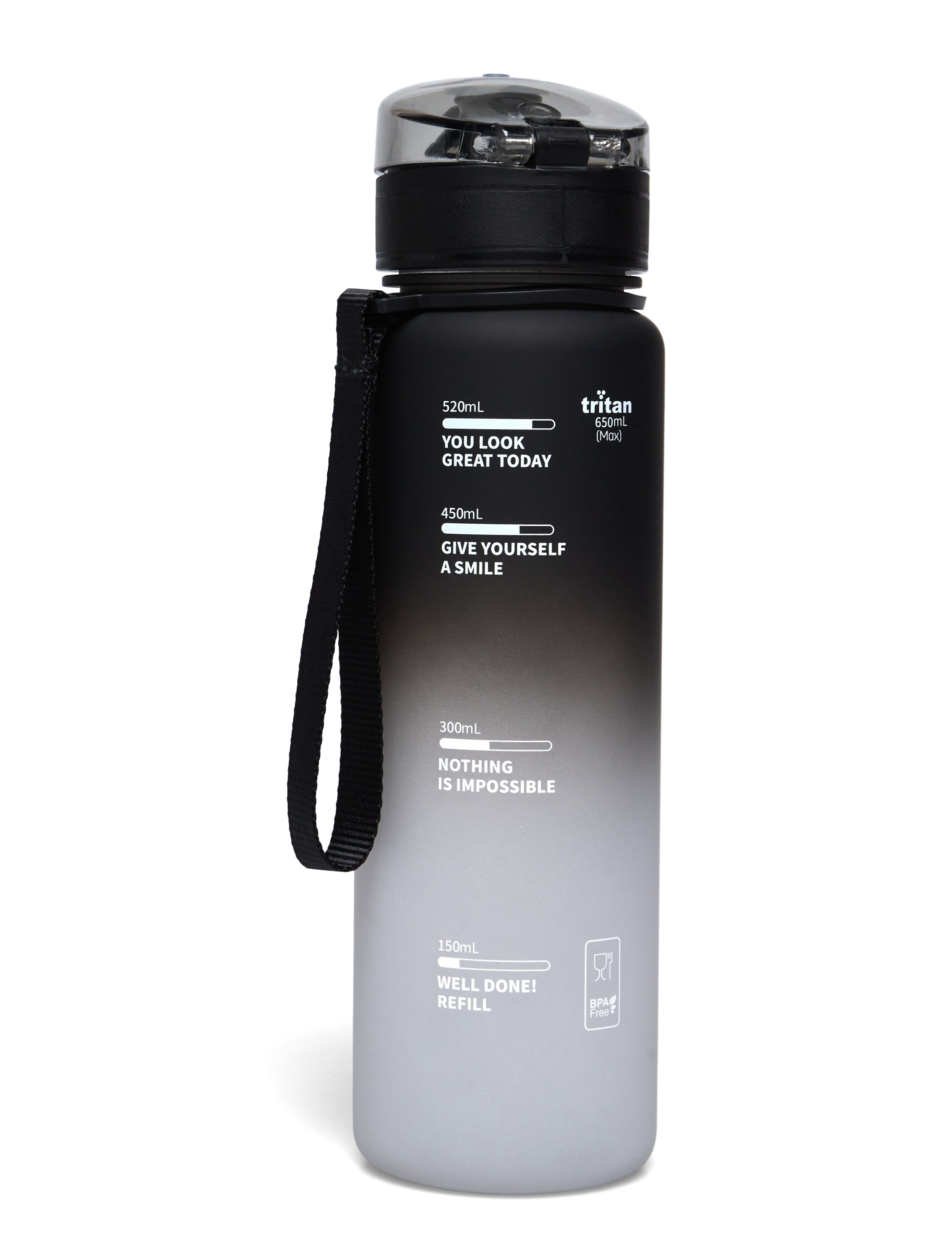 Beckmann Norway - Drinking bottle 650ML, Black Gradient - wasserflaschen - black - 1
