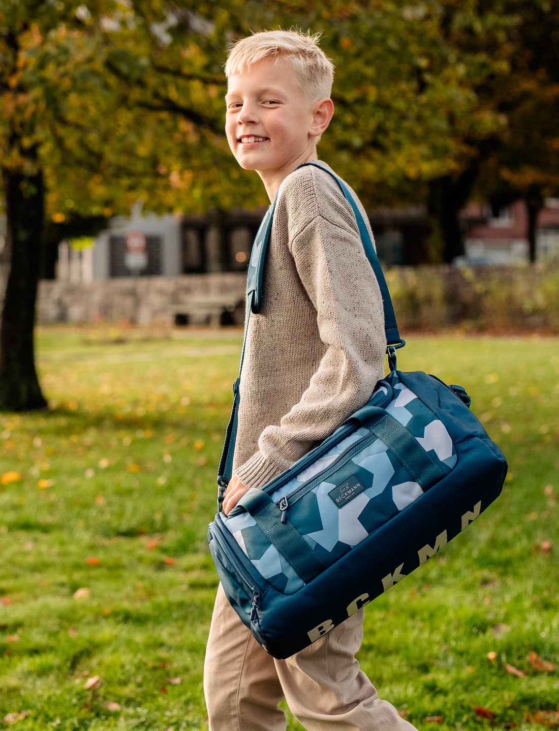 Beckmann of Norway Duffel Bag Sport Blue Camo School bags Boozt