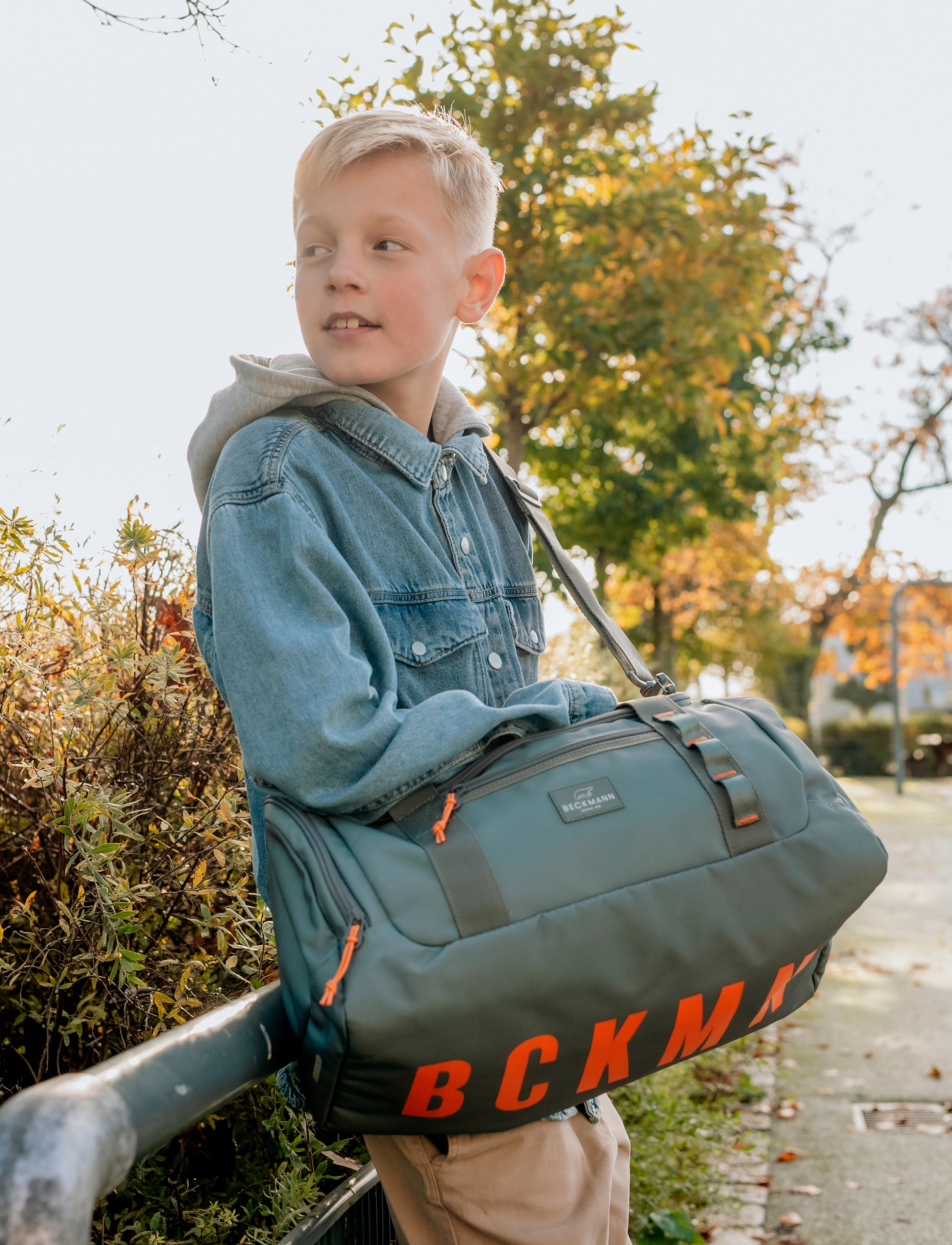 Beckmann Norway - Duffelbag Sport, Green Orange - green orange - 5