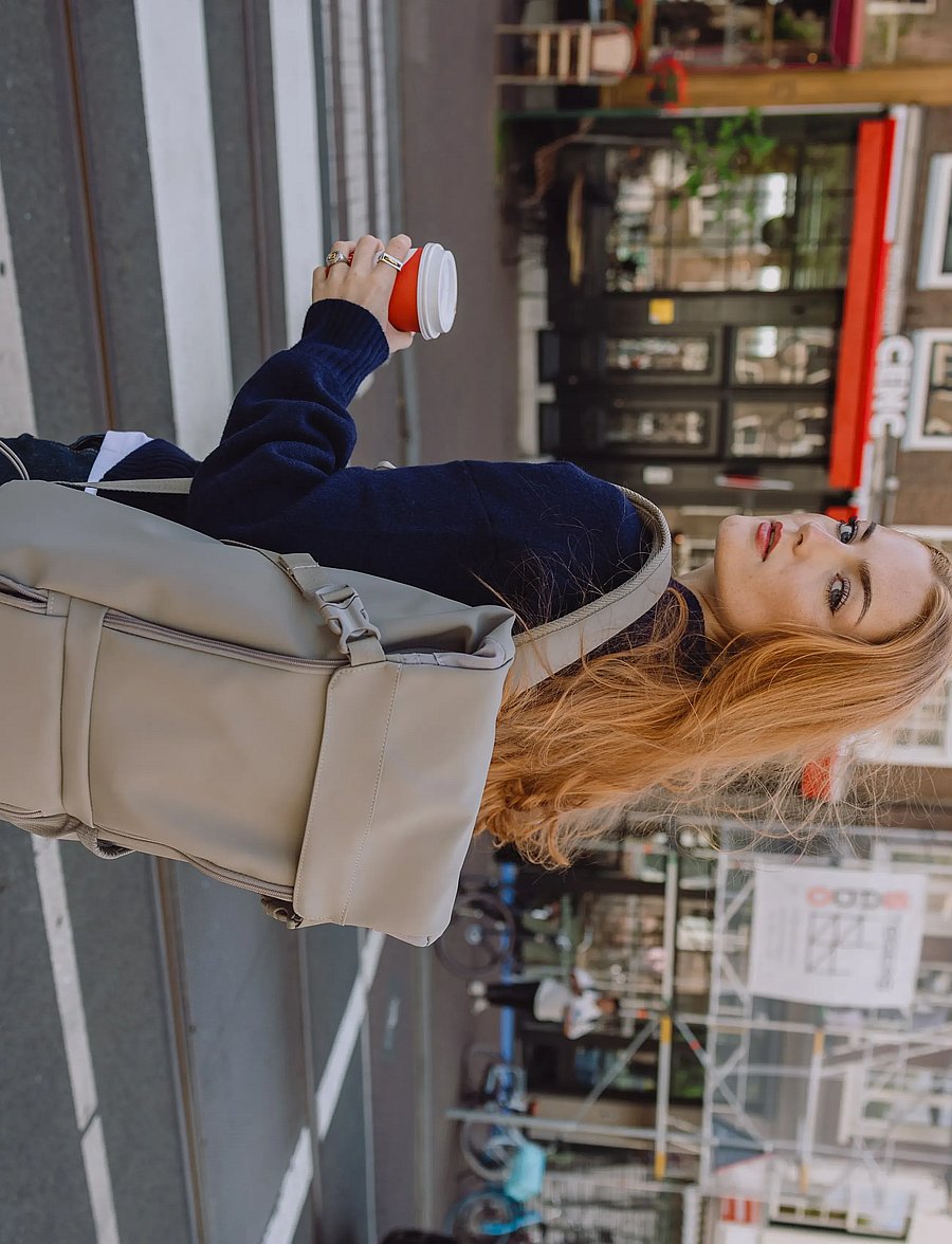 Beckmann Norway - Street Light 22L - Warm Grey - skoletasker - grey - 0