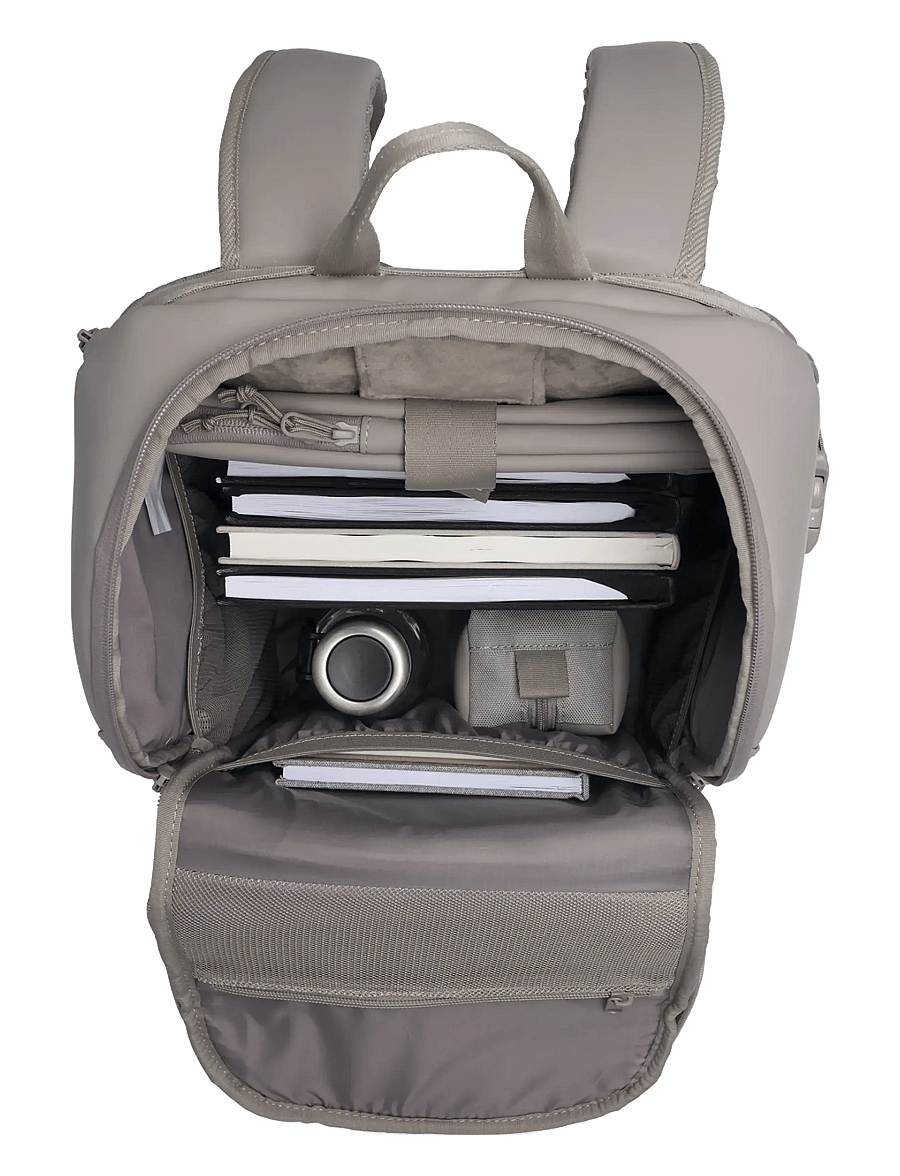 Beckmann Norway - Street FLX, Warm Grey - skoletasker - grey - 5