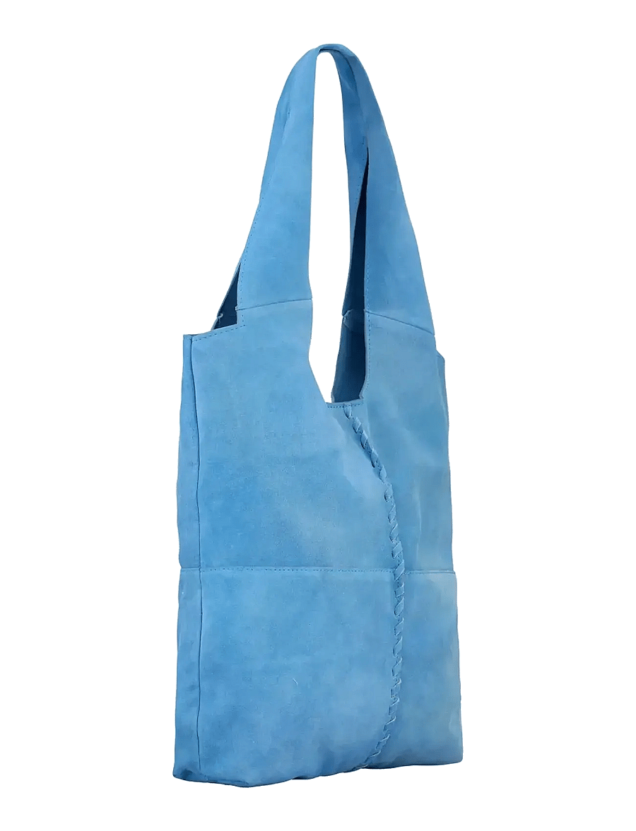 Becksöndergaard - Suede Demi Bag - shoulder bags - azure blue - 1