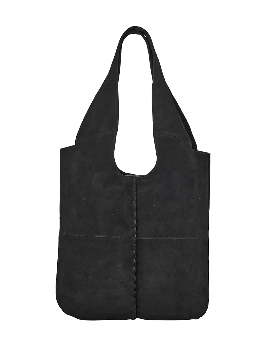 Becksöndergaard - Suede Demi Bag - shoppers - black - 0