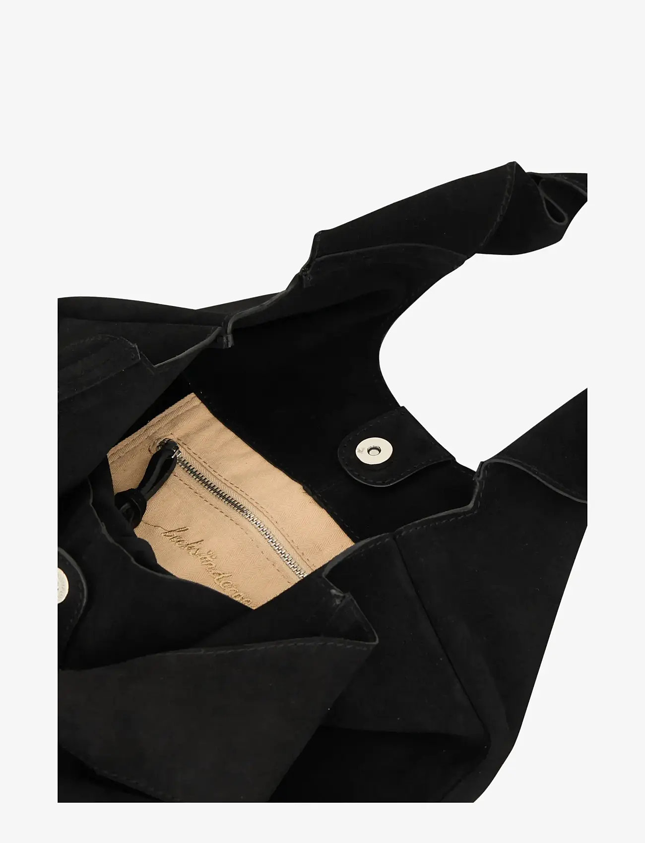 Becksöndergaard - Suede Demi Bag - shoulder bags - black - 1