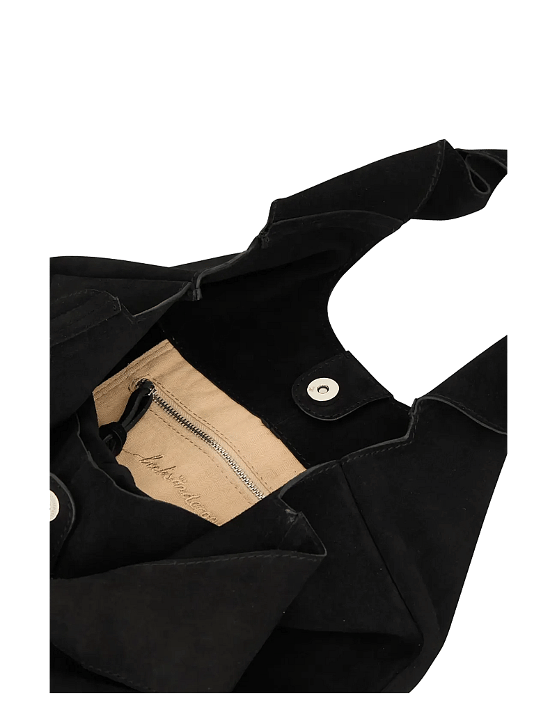 Becksöndergaard - Suede Demi Bag - shoulder bags - black - 1