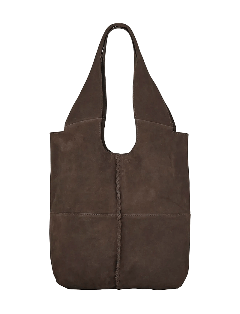 Becksöndergaard - Suede Demi Bag - shoppingväskor - hot fudge brown - 0