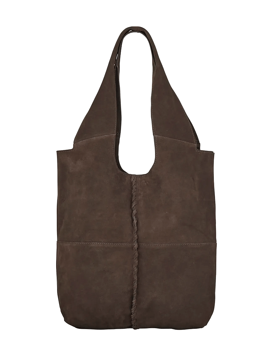 Becksöndergaard - Suede Demi Bag - shoppingväskor - hot fudge brown - 0