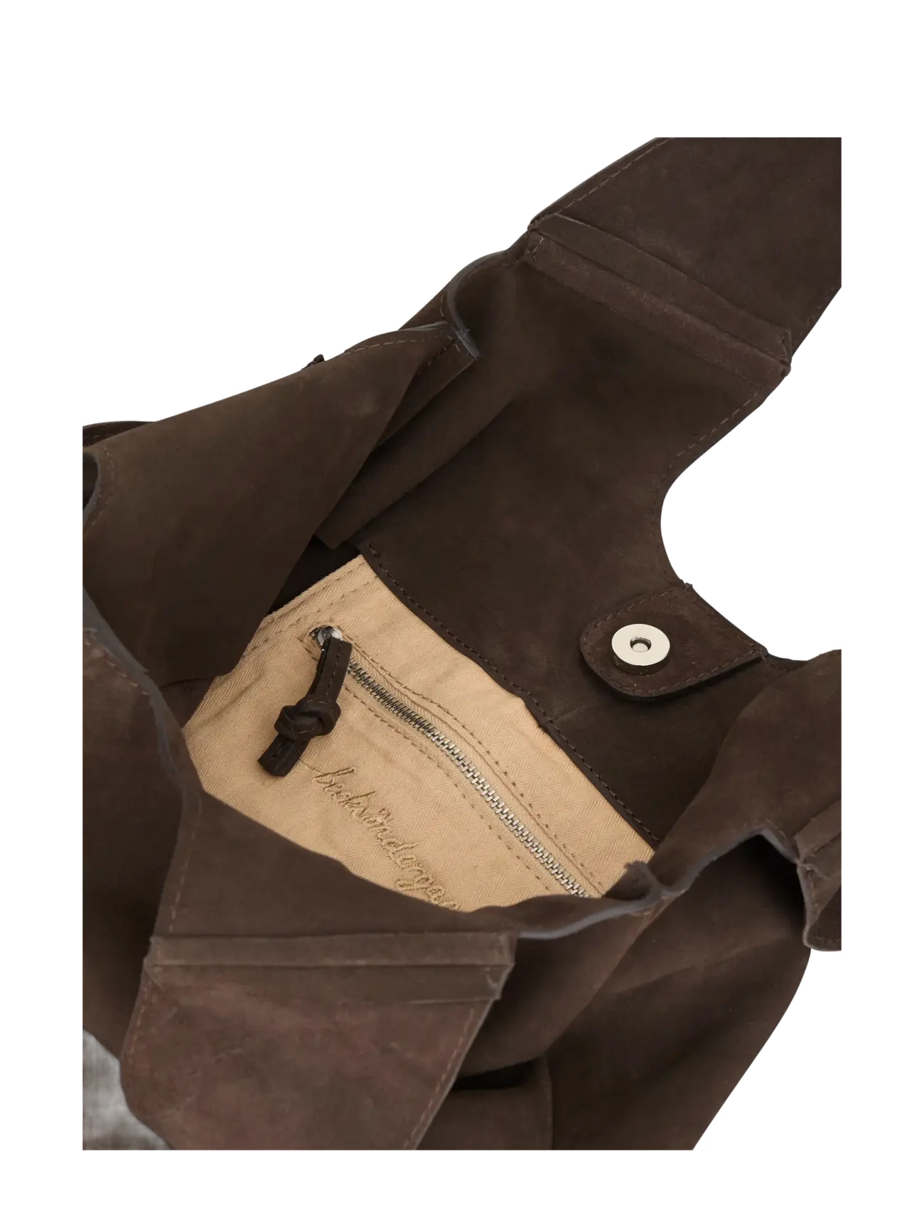 Becksöndergaard - Suede Demi Bag - shoppingväskor - hot fudge brown - 1