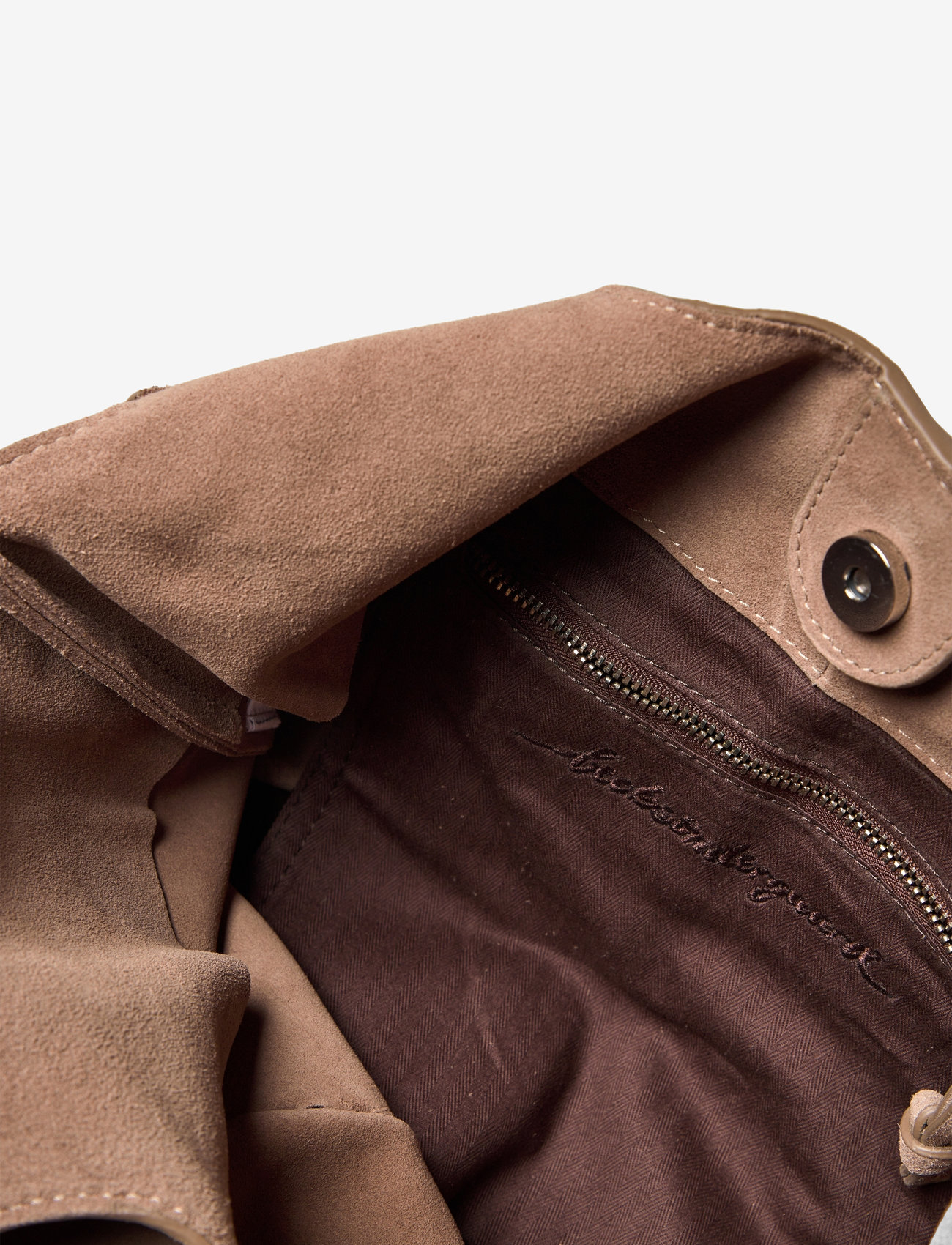 Becksöndergaard - Suede Demi Bag - shoppingväskor - moral gray - 3