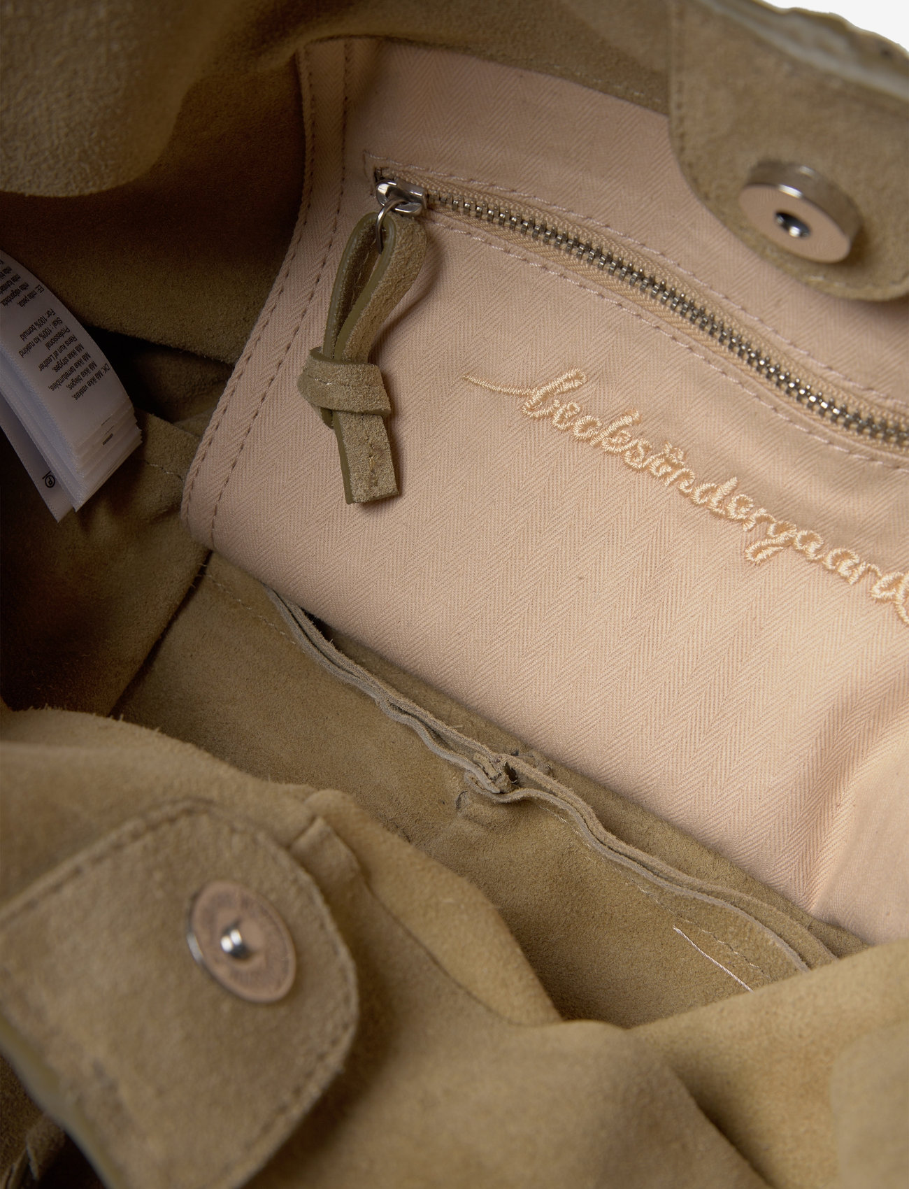 Becksöndergaard - Suede Demi Bag - accessoarer - pistachio green - 3