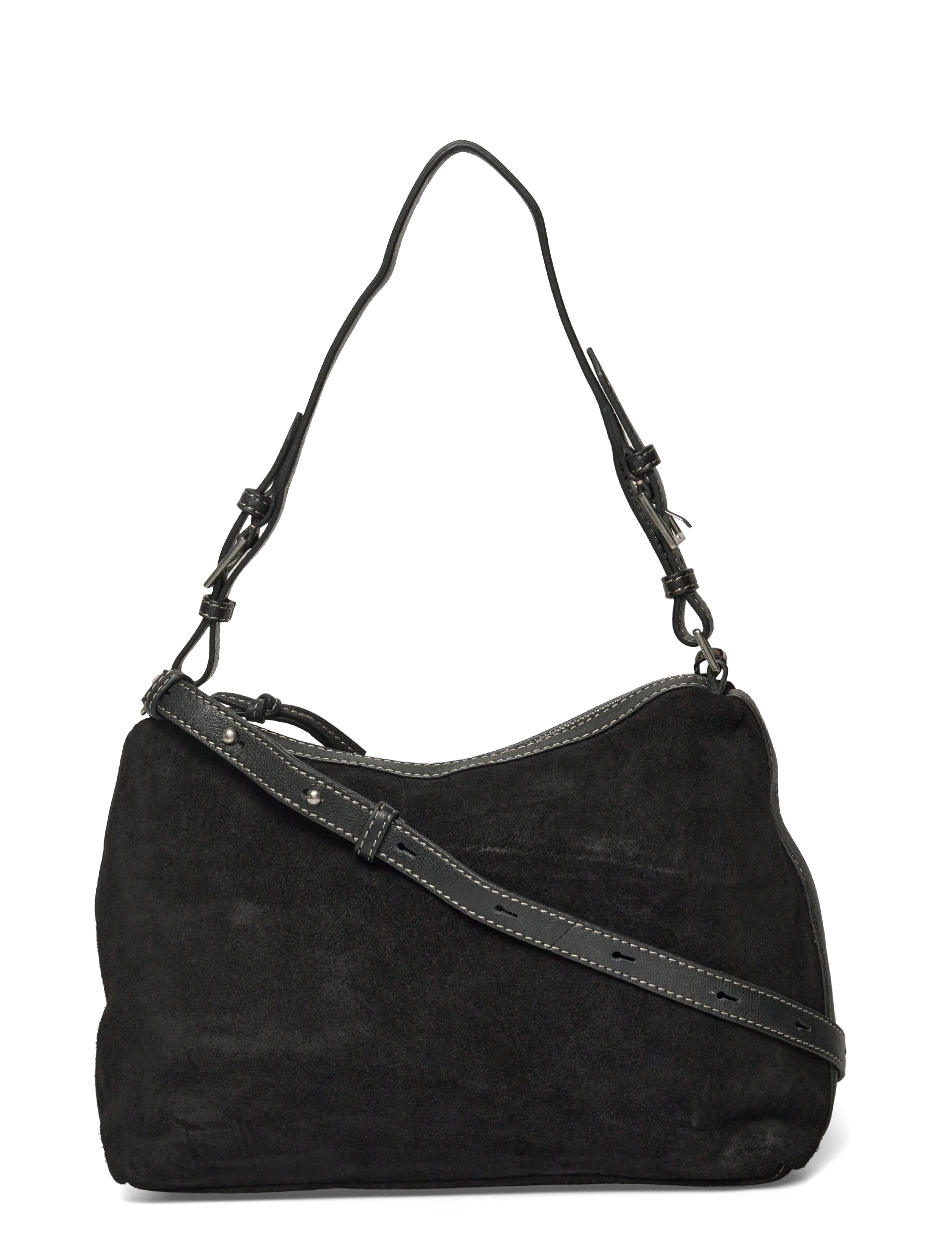 BECKSÖNDERGAARD Wildleder Ginni Medi Tasche Schwarz - One Size - Damen