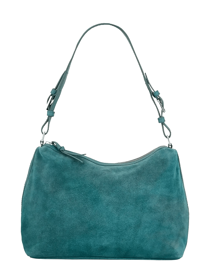 Becksöndergaard - Suede Ginni Medi Bag - shoulder bags - mediteal green - 0