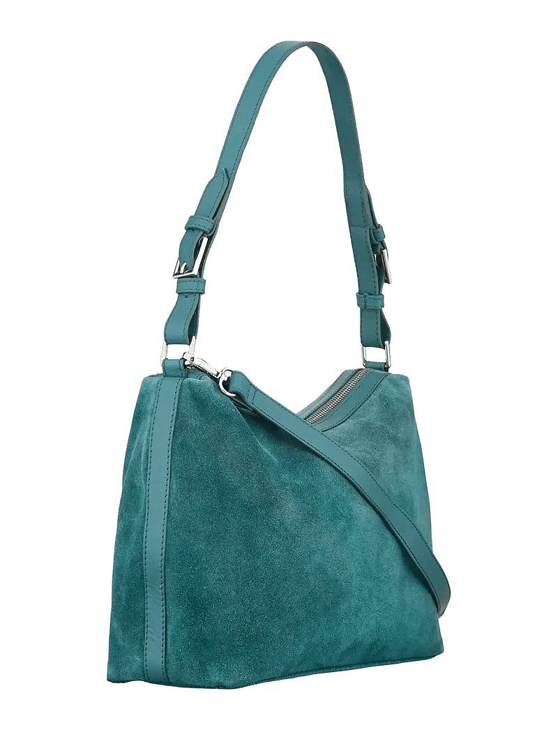 Becksöndergaard - Suede Ginni Medi Bag - shoulder bags - mediteal green - 1