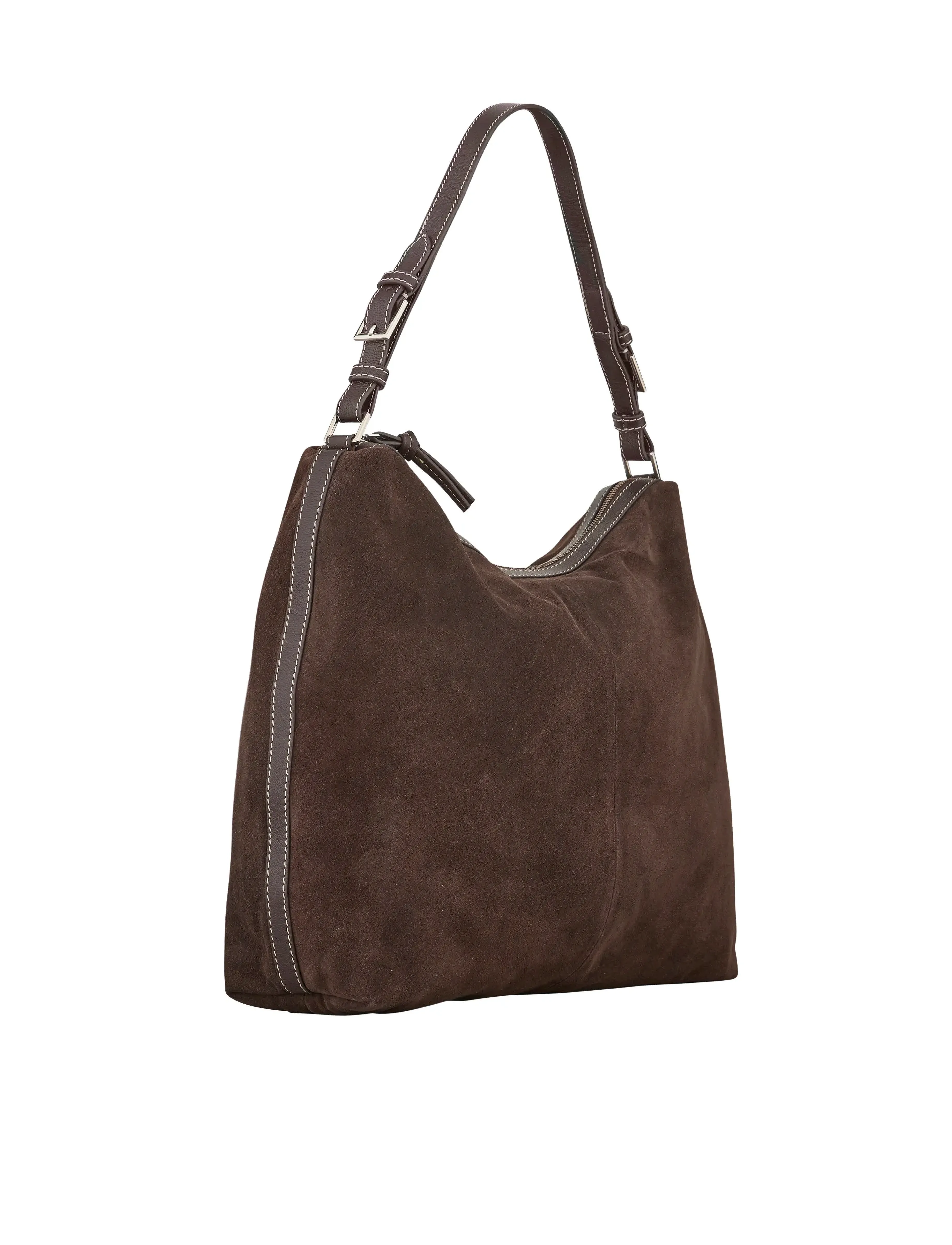 Becksöndergaard Suede Ginni Large Bag, Kvinder, Ruskind Hobo Taske, Brun, Str: ONE SIZE