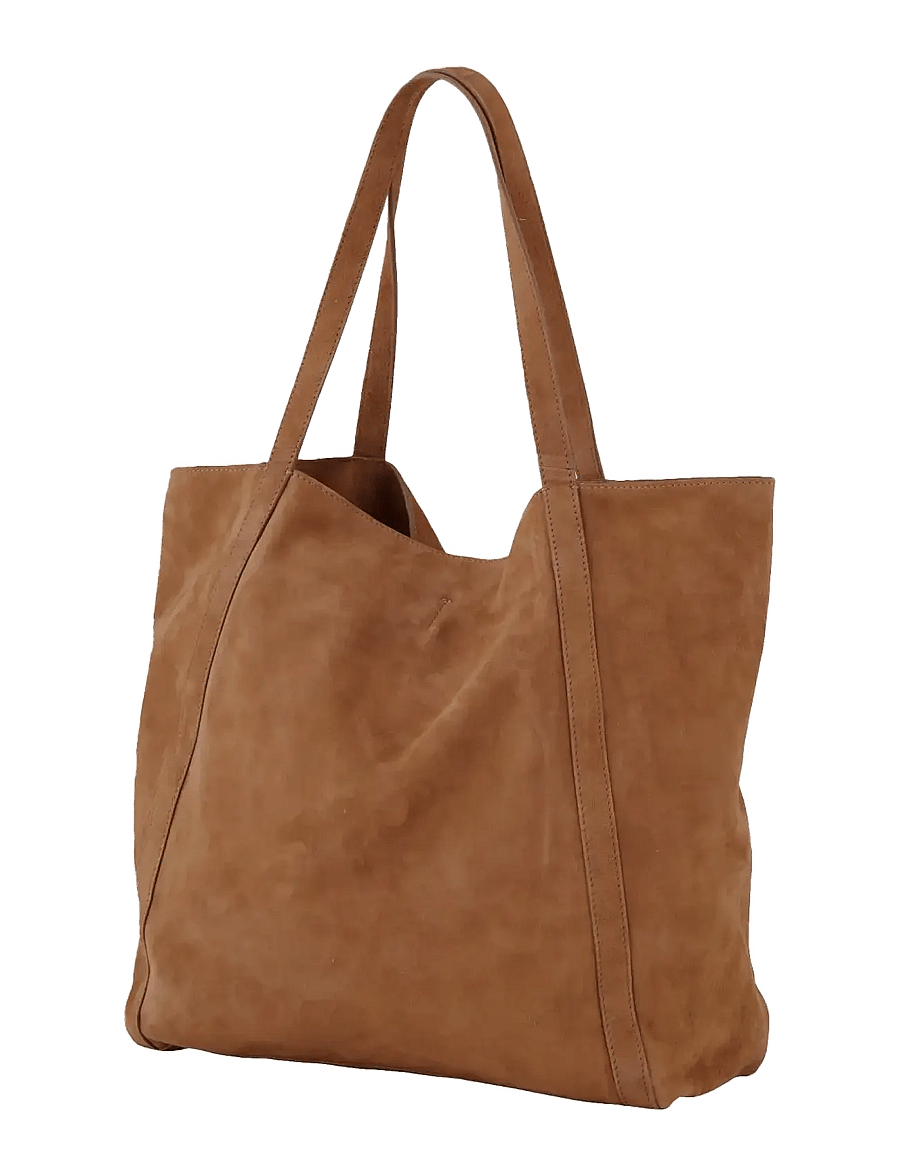 Becksöndergaard - Suede Eden Bag - shoppers - brown - 0