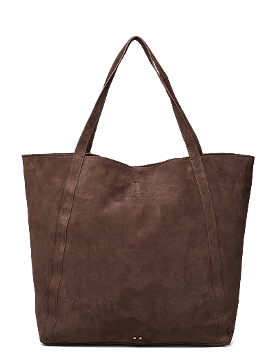 Becksöndergaard Suede Eden Bag - Shoppers & Tote Bags - HOT FUDGE BROWN / brown